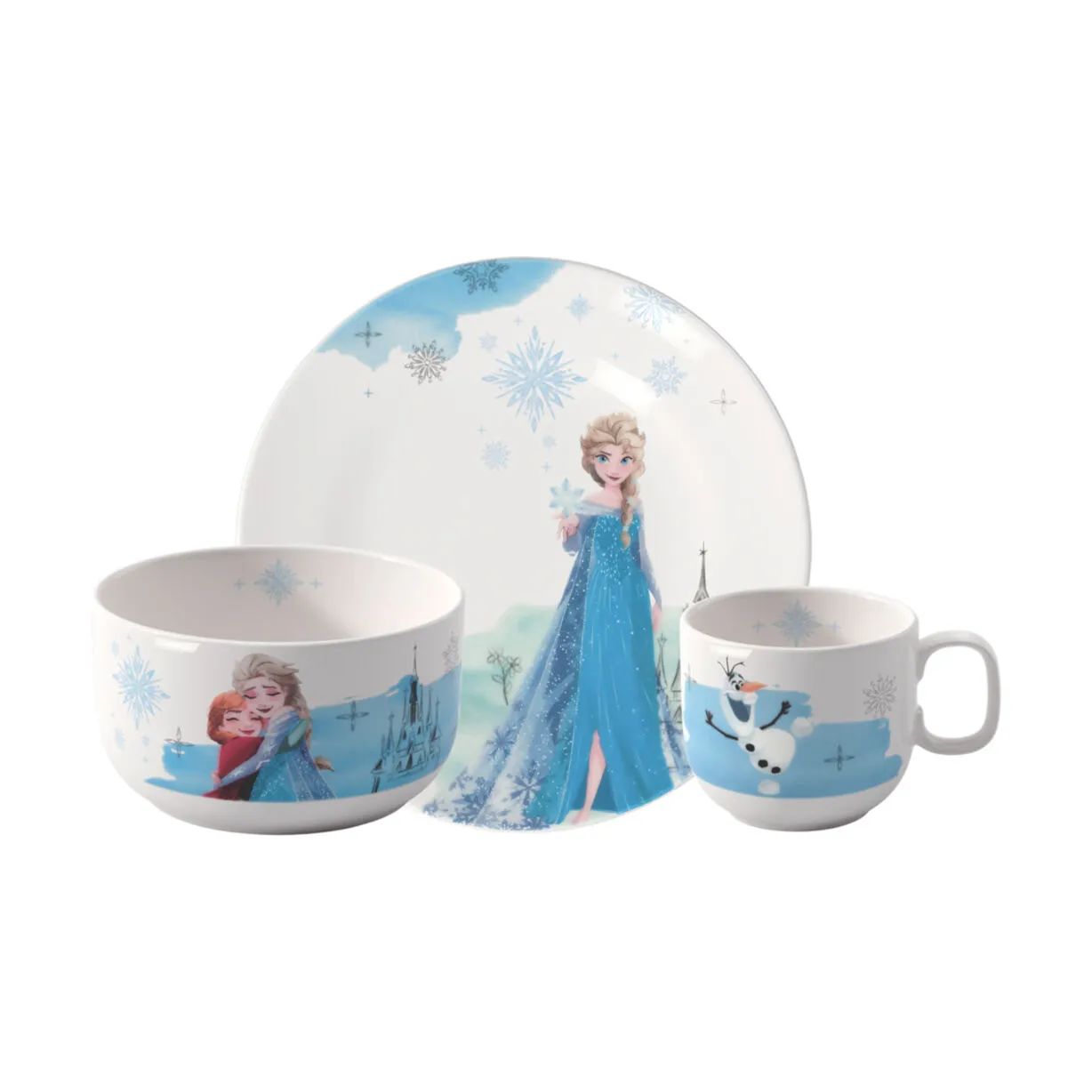 Villeroy & Boch Børnetallerkener Disney Frozen Børnespisesæt - 3 dele i 3 stk., 1