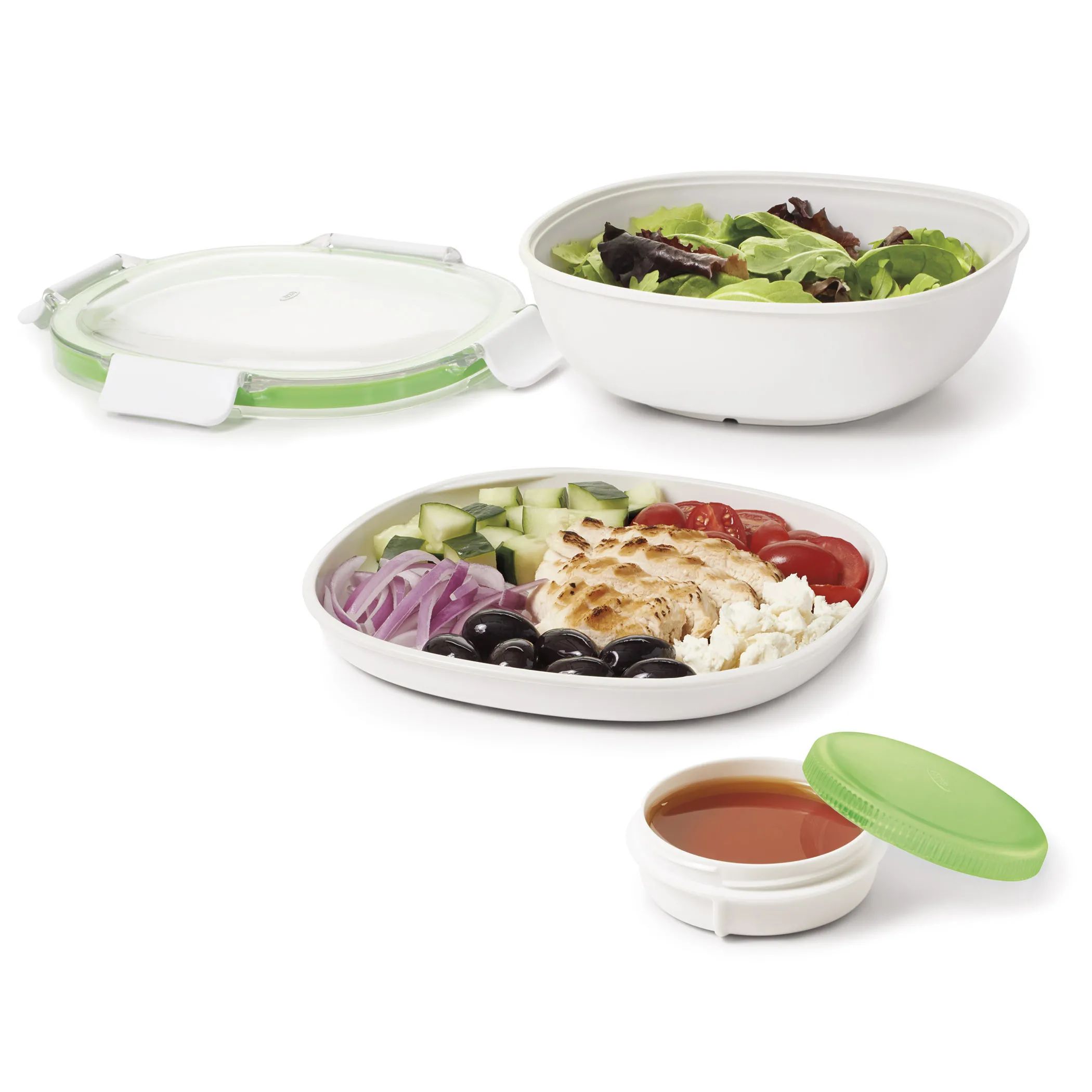 OXO Opbevaringsbokse Good Grips Salatbeholder i hvid;klar, B17 x L20,5 cm, 2
