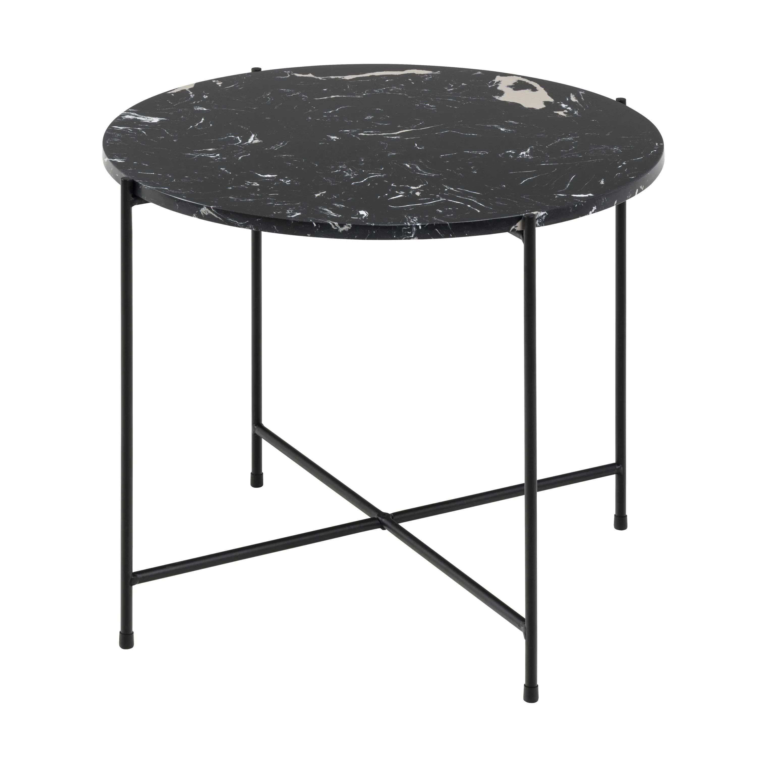 CASA Living Sideborde Avila Hjørnebord i Sort, H40 x Ø52 cm, 1