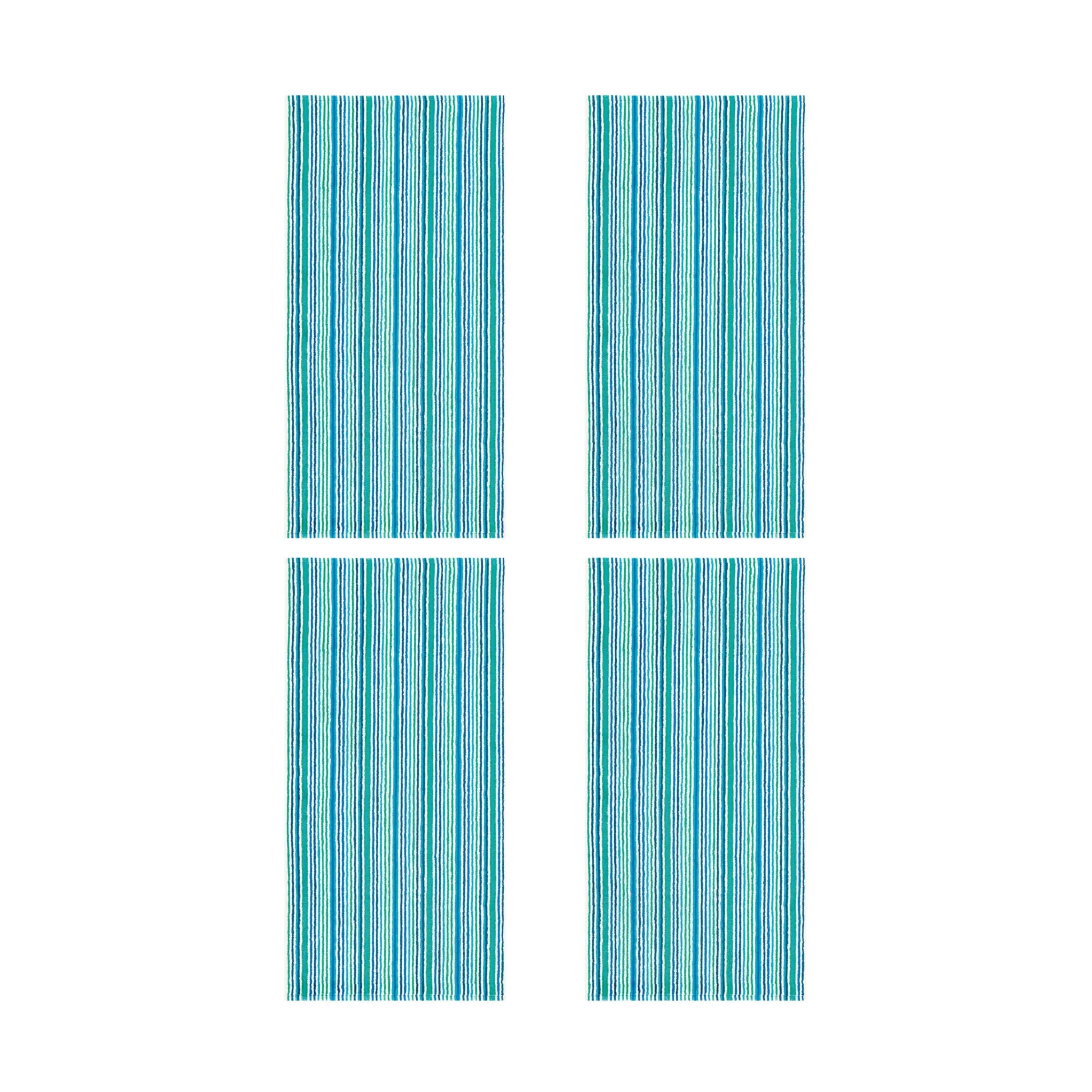 Egeria Håndklæder Stripes Håndklæde - 4 stk. i Pool green, 1