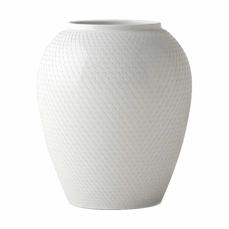 Lyngby Porcelæn Vaser Rhombe Vase i Hvid, 25 cm, 1
