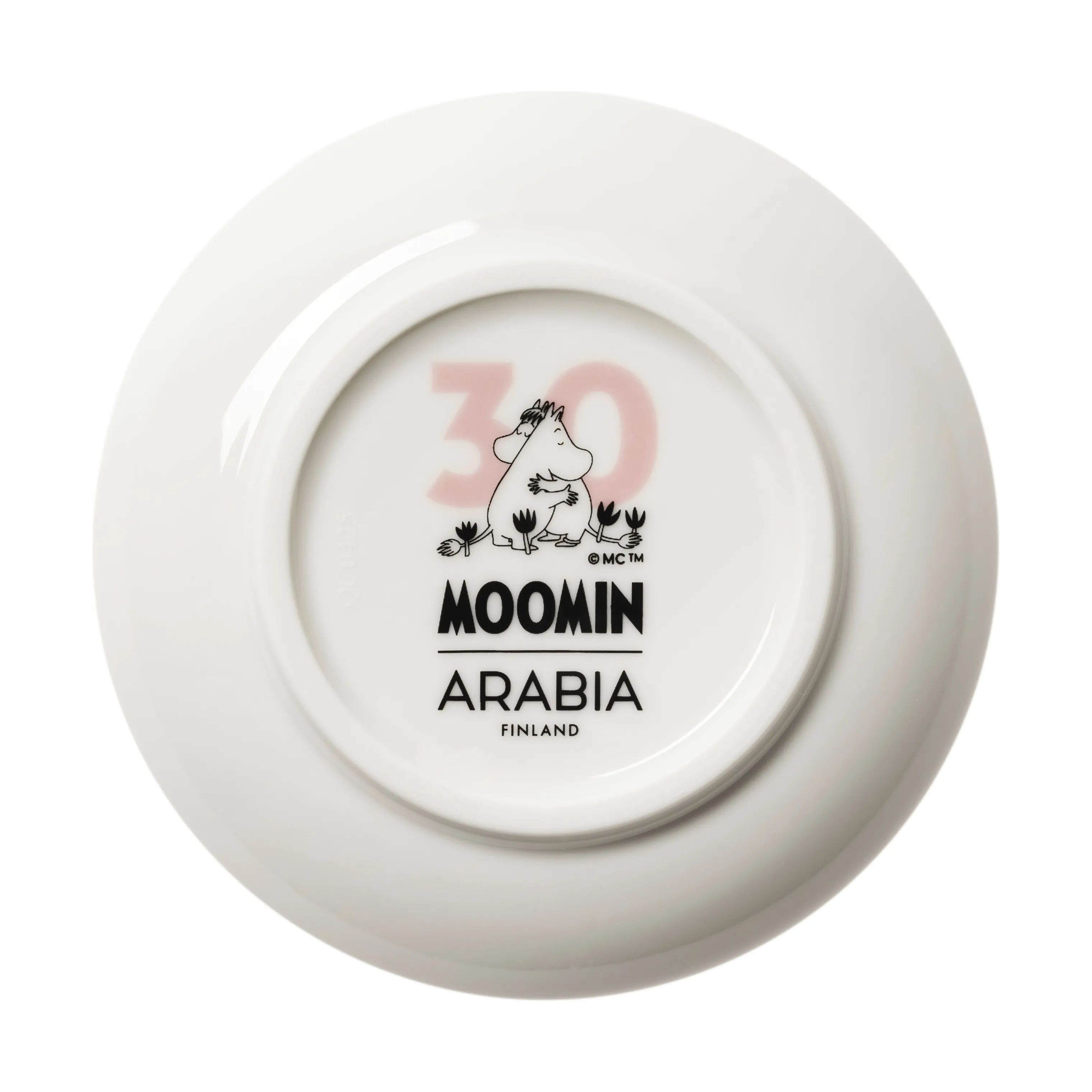 Moomin Arabia Kage- og desserttallerkener Klassisk Jubilæums Mini Tallerken - Kærlighed i Lyserød, 4