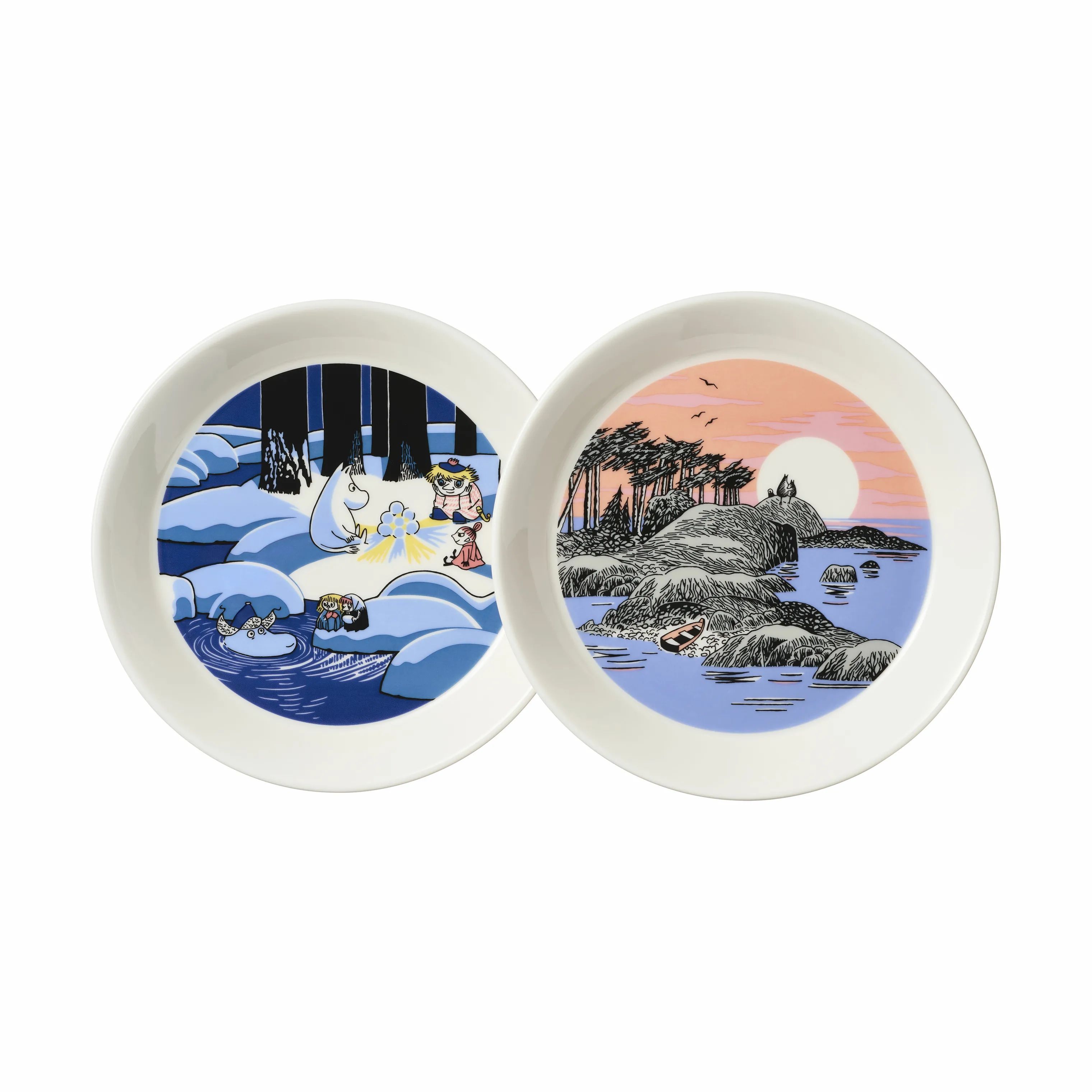 Moomin Arabia Børnetallerkener Mumidag 2026 Tallerkensæt Snelygte & Mumidagen - 2 dele i Blå, 1