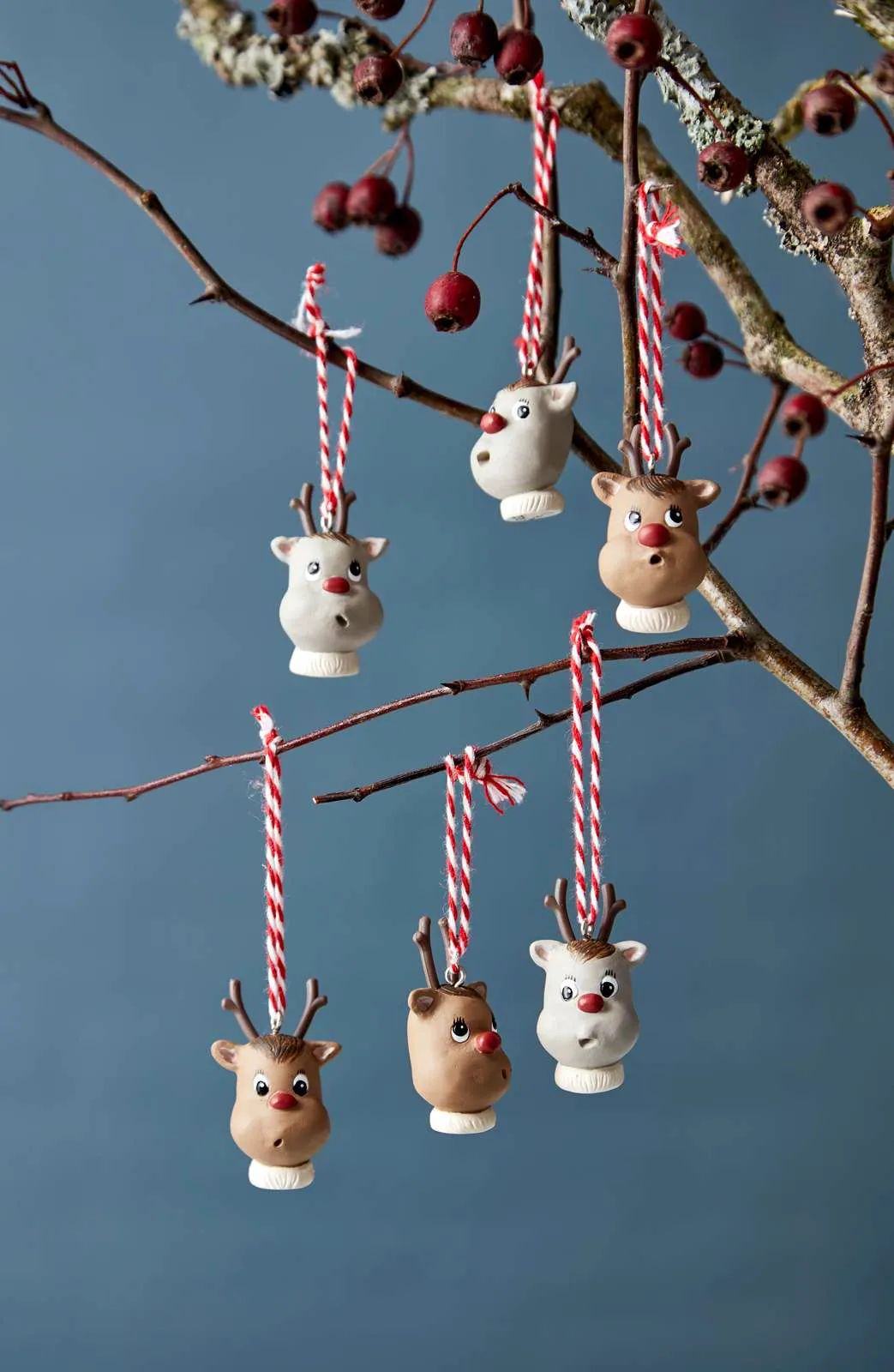 Klarborg Juleophæng Juleophæng - Rudolf & venner i Brun, 4 cm, 3
