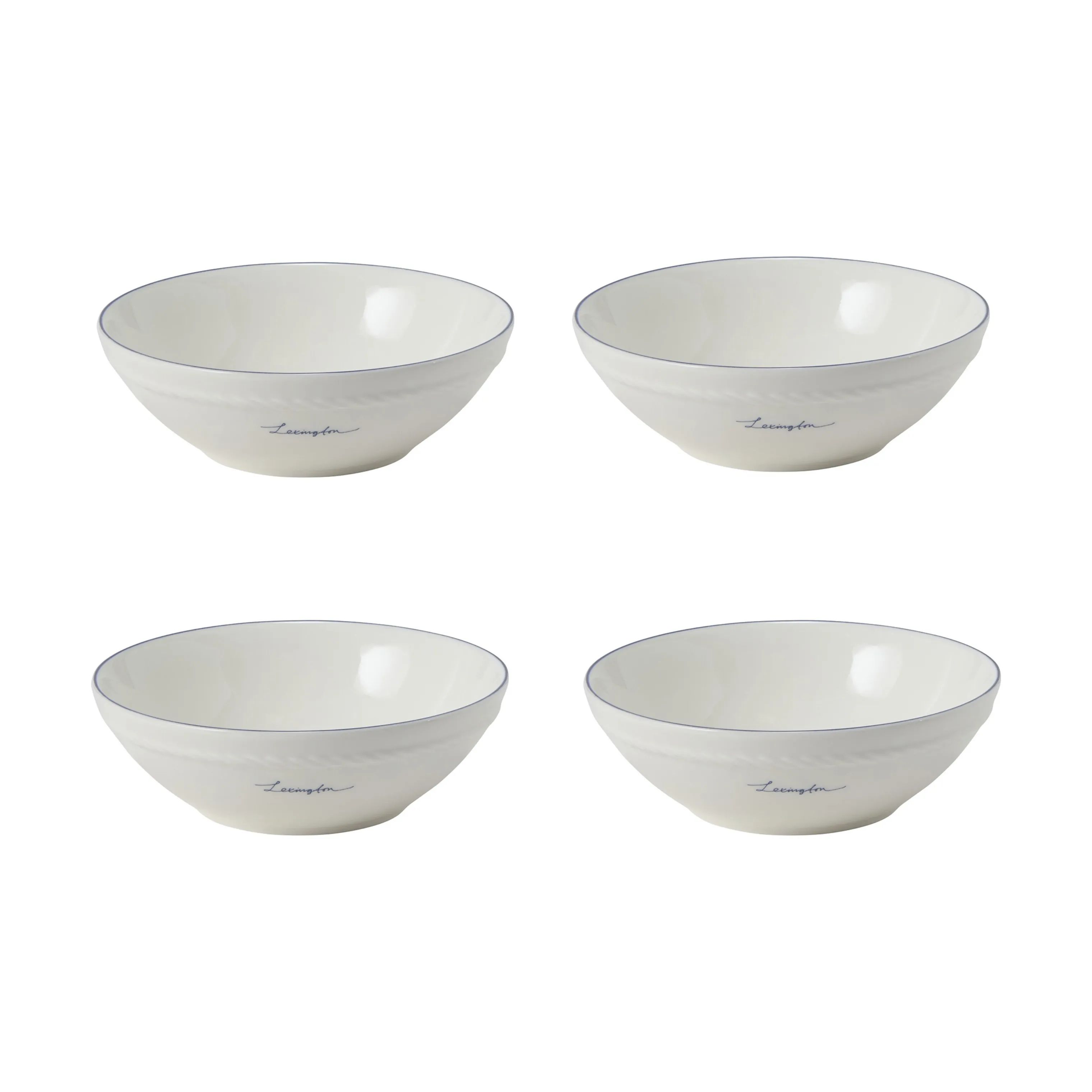 Lexington Skåle Skål - 4 stk. i White/Dark Blue, 1
