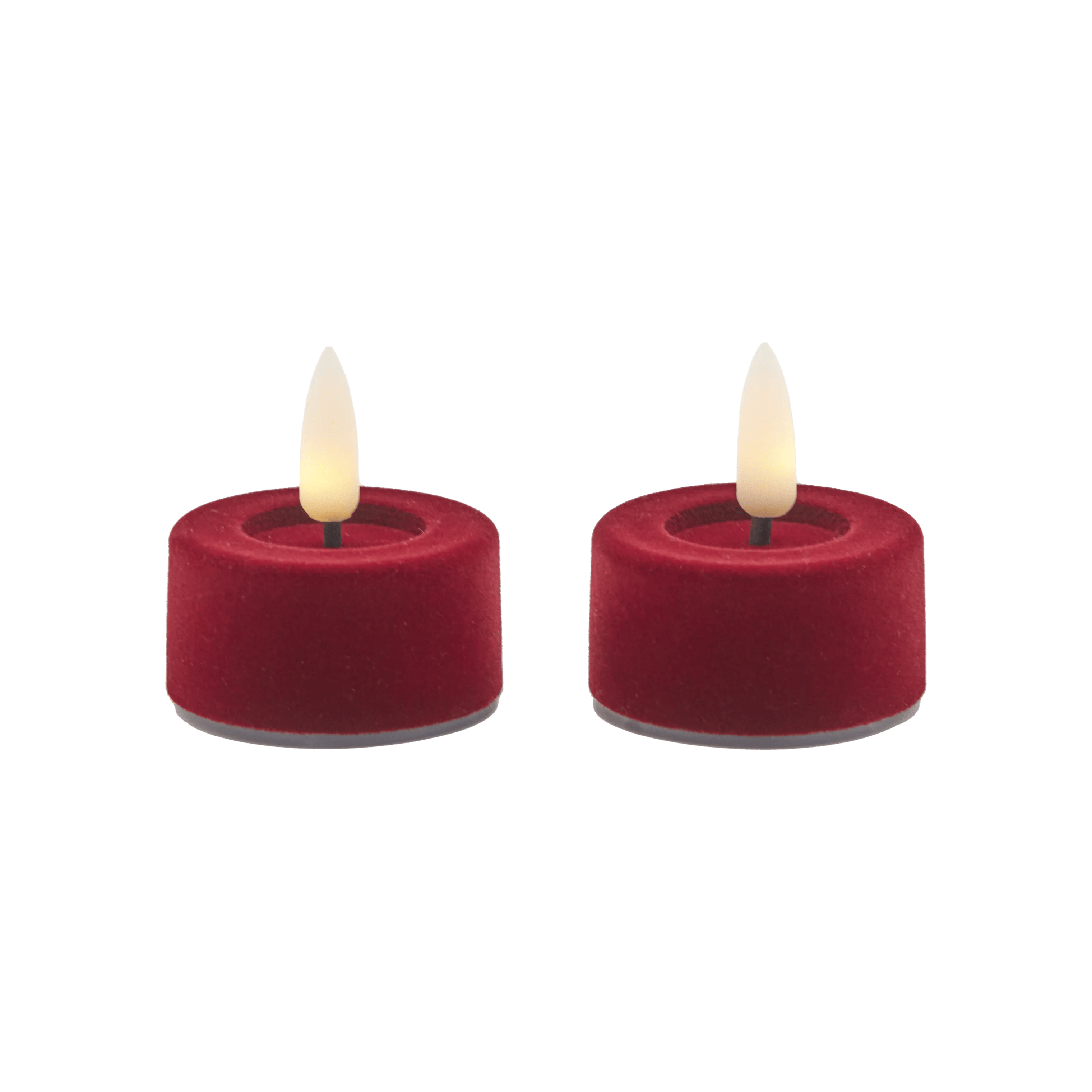 Sirius LED-lys Sille Velour LED Fyrfadslys - 2 stk. i Rød, 1