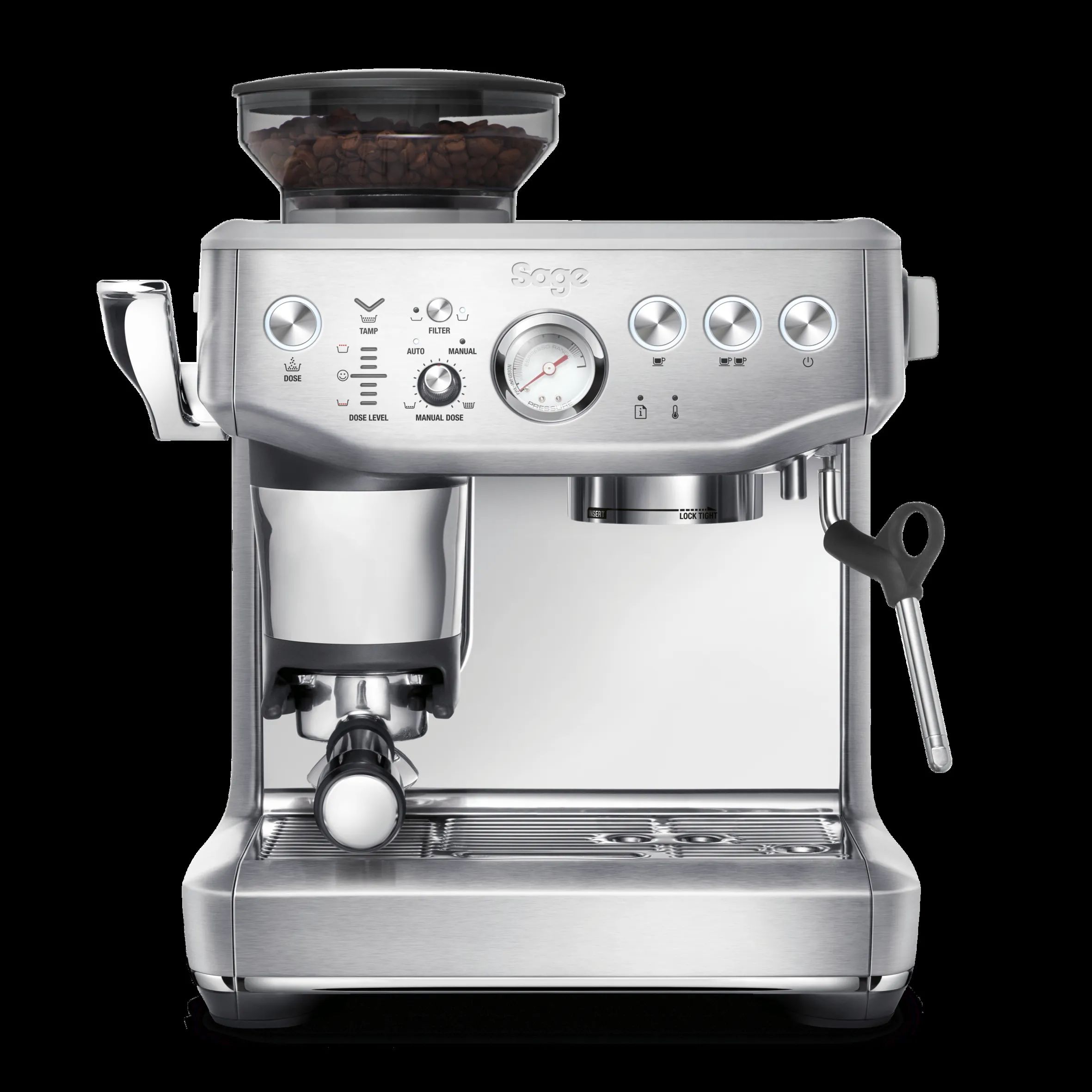 Sage Espressomaskiner The Barista Express Impress Espressomaskine i Børstet stål, 5