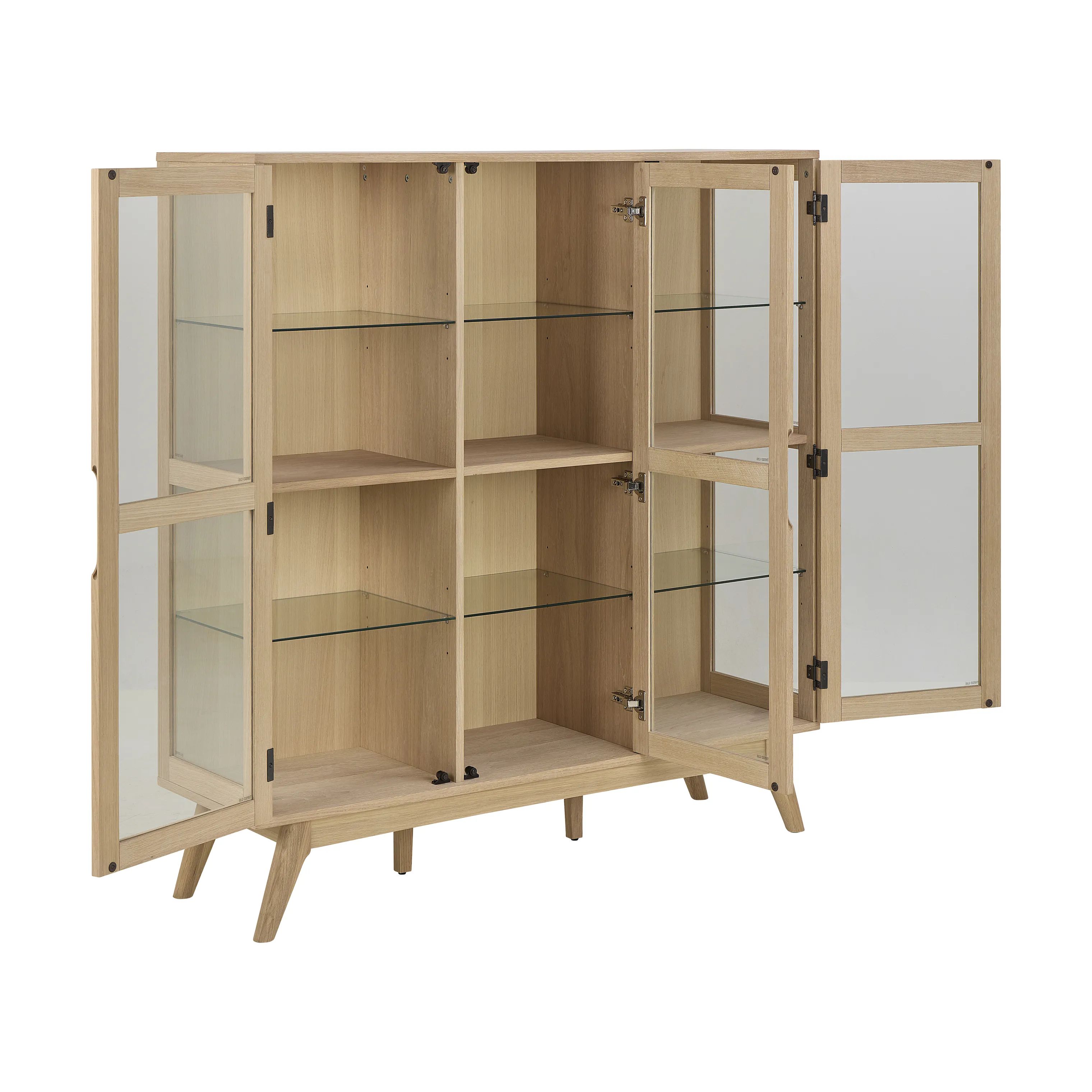 CASA Living Skabe Marte Vitrineskab i H148 x B140 cm, 4