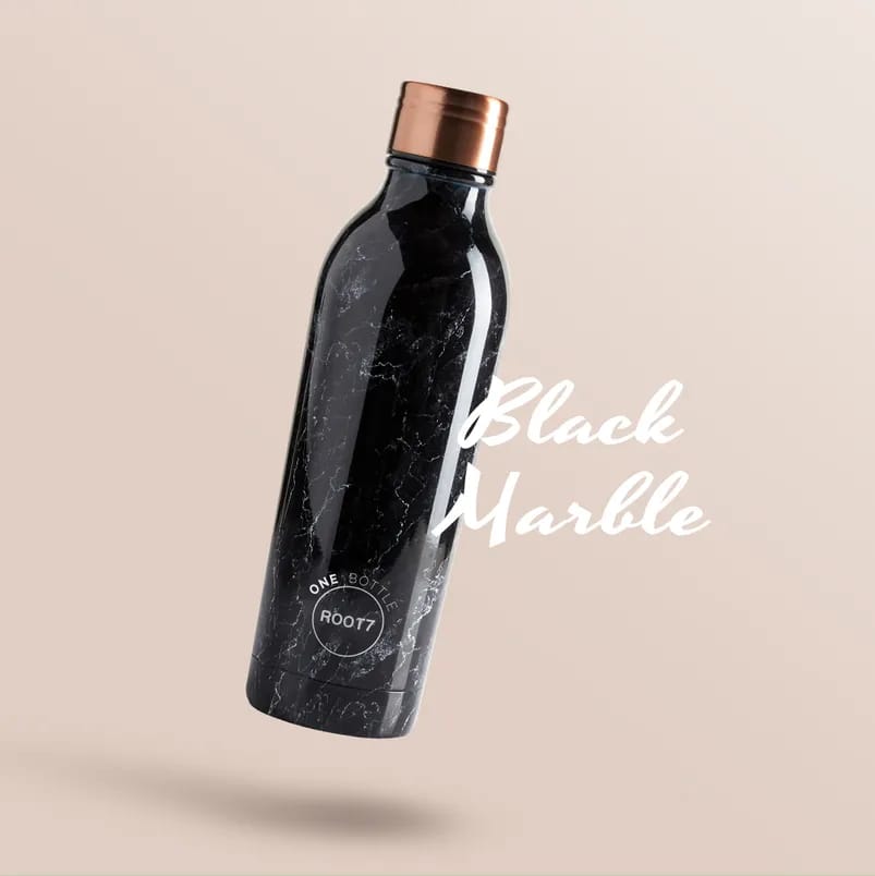 Root7 Drikkedunke OneBottle Termo Drikkedunk i Black Marble , 750 ml, 2