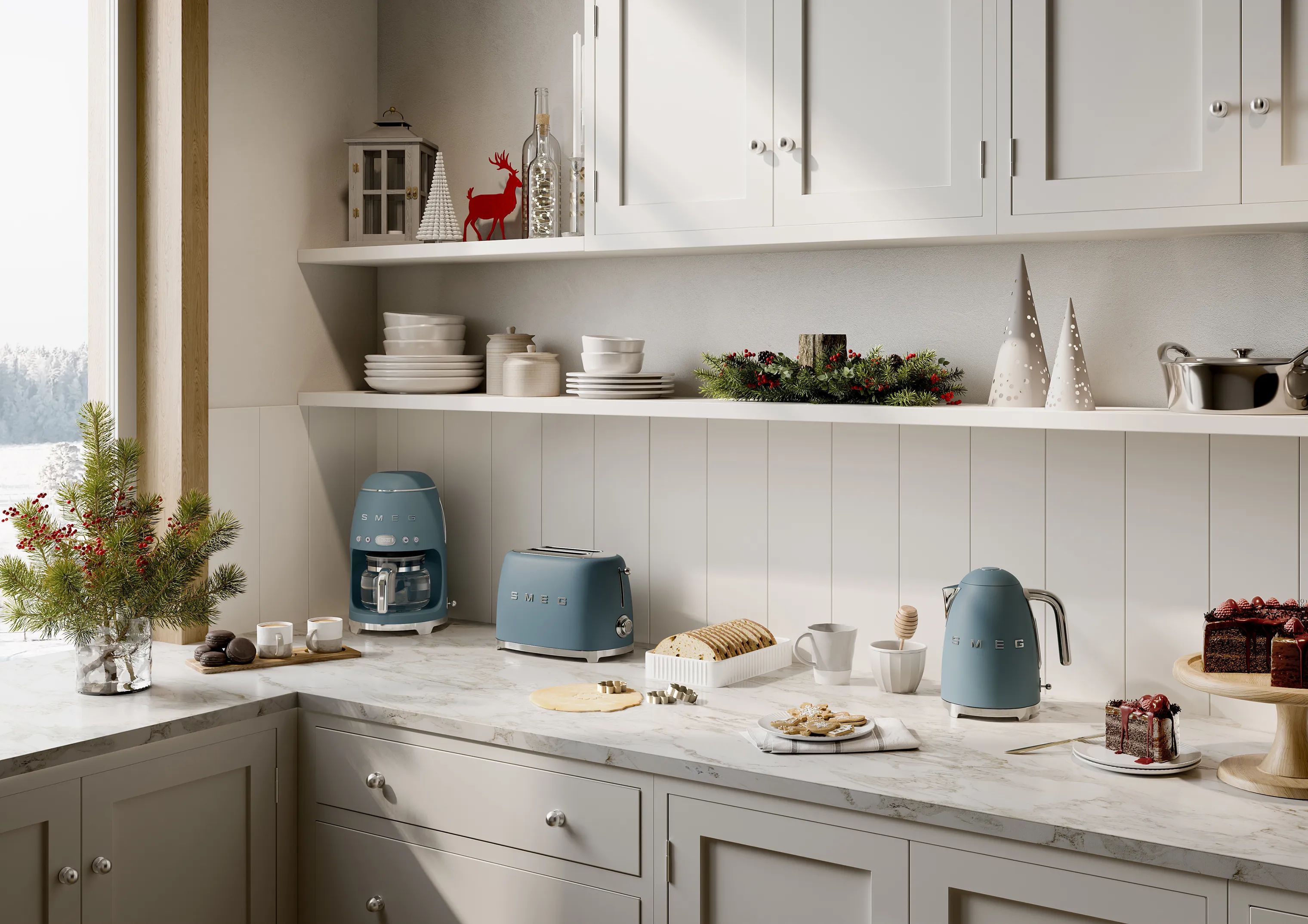 Smeg Elkedler 50's Style Elkedel KLF03SBMEU i Storm Blue, 1.7 L, 3