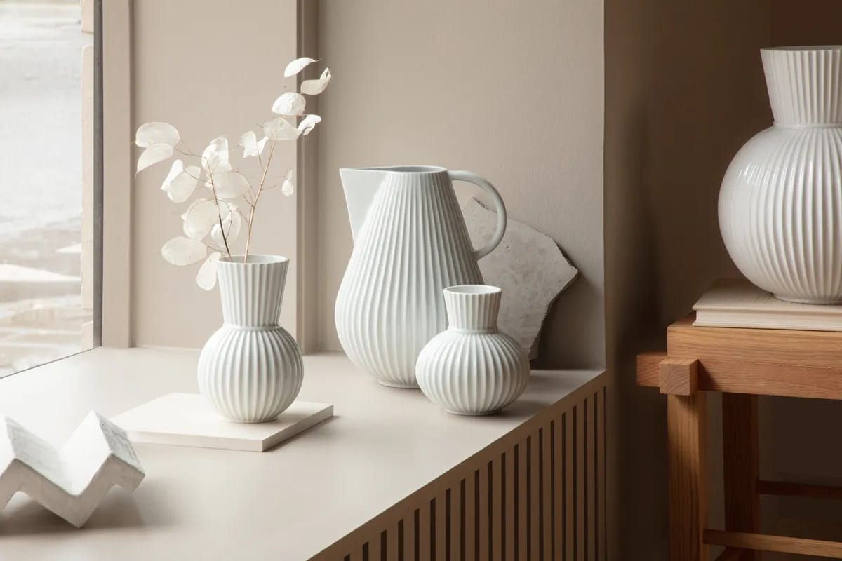 Lyngby Porcelæn Vaser Tura Vase i hvid, 14,5 cm, 3