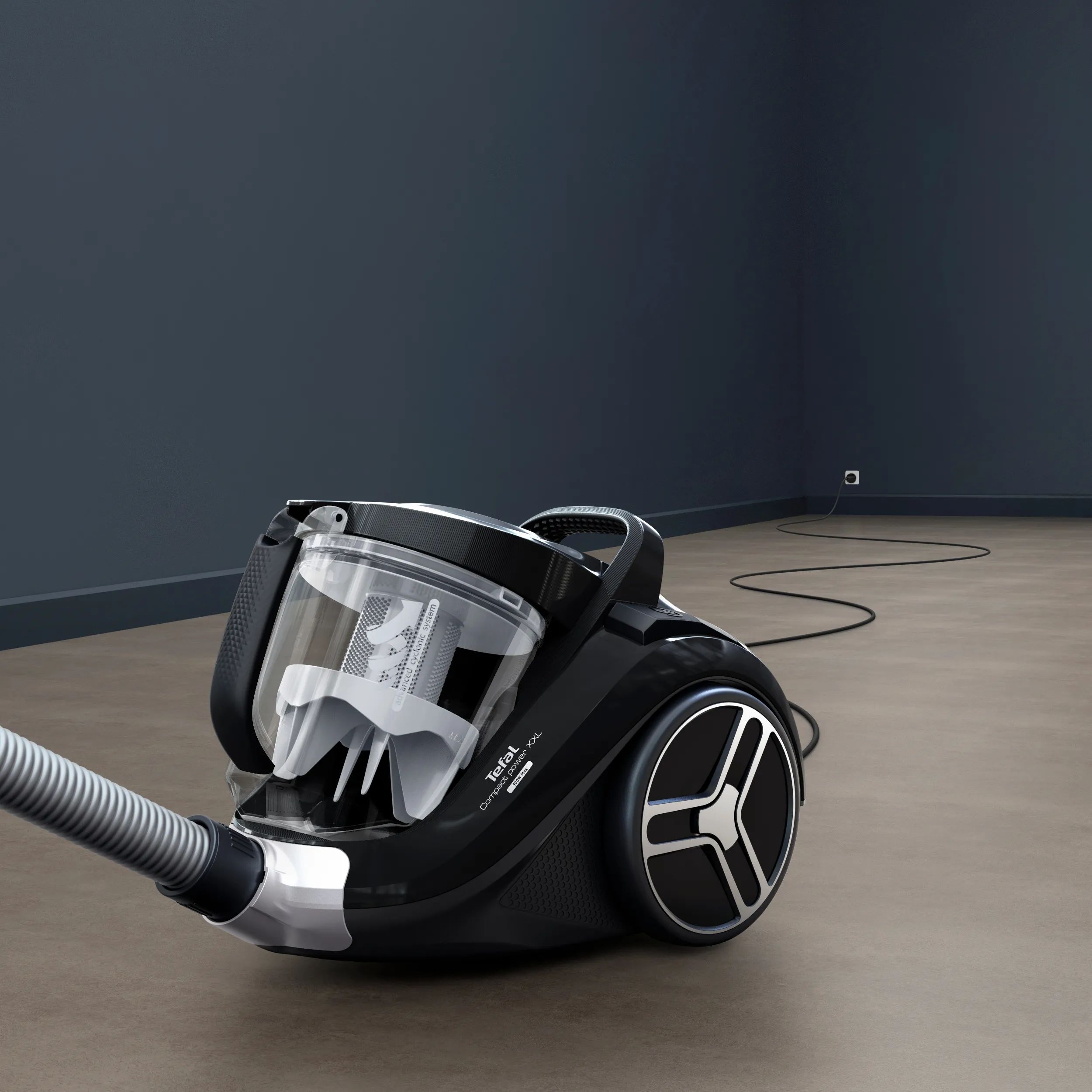 Tefal Støvsugere Compact Power XXL Cyclonic Animal Car Poseløs Støvsuger i Sort / sølv, 3