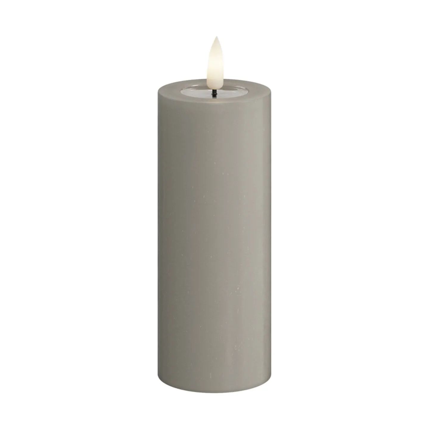 Deluxe Homeart LED-lys Real Flame LED Bloklys i Sand , 12,5 cm, 1