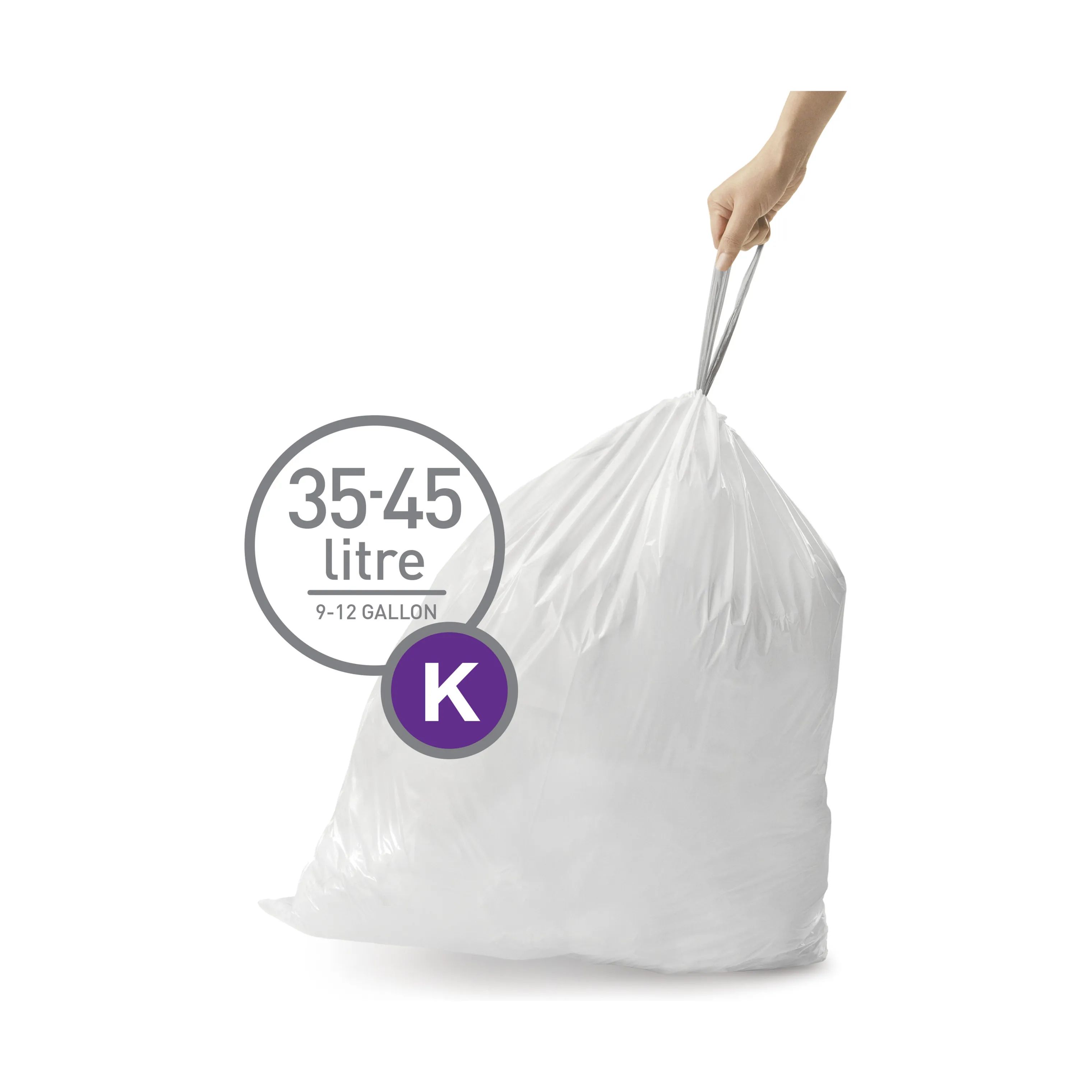 Simplehuman Affaldsposer Affaldsposer kode K - 60 stk. i K - 35-45 liter, 1