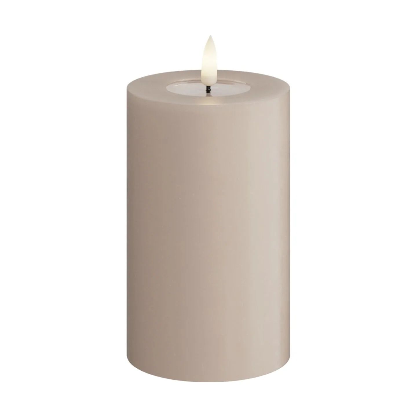 Deluxe Homeart LED-lys Real Flame LED Bloklys i Rose, 12,5 cm, 1