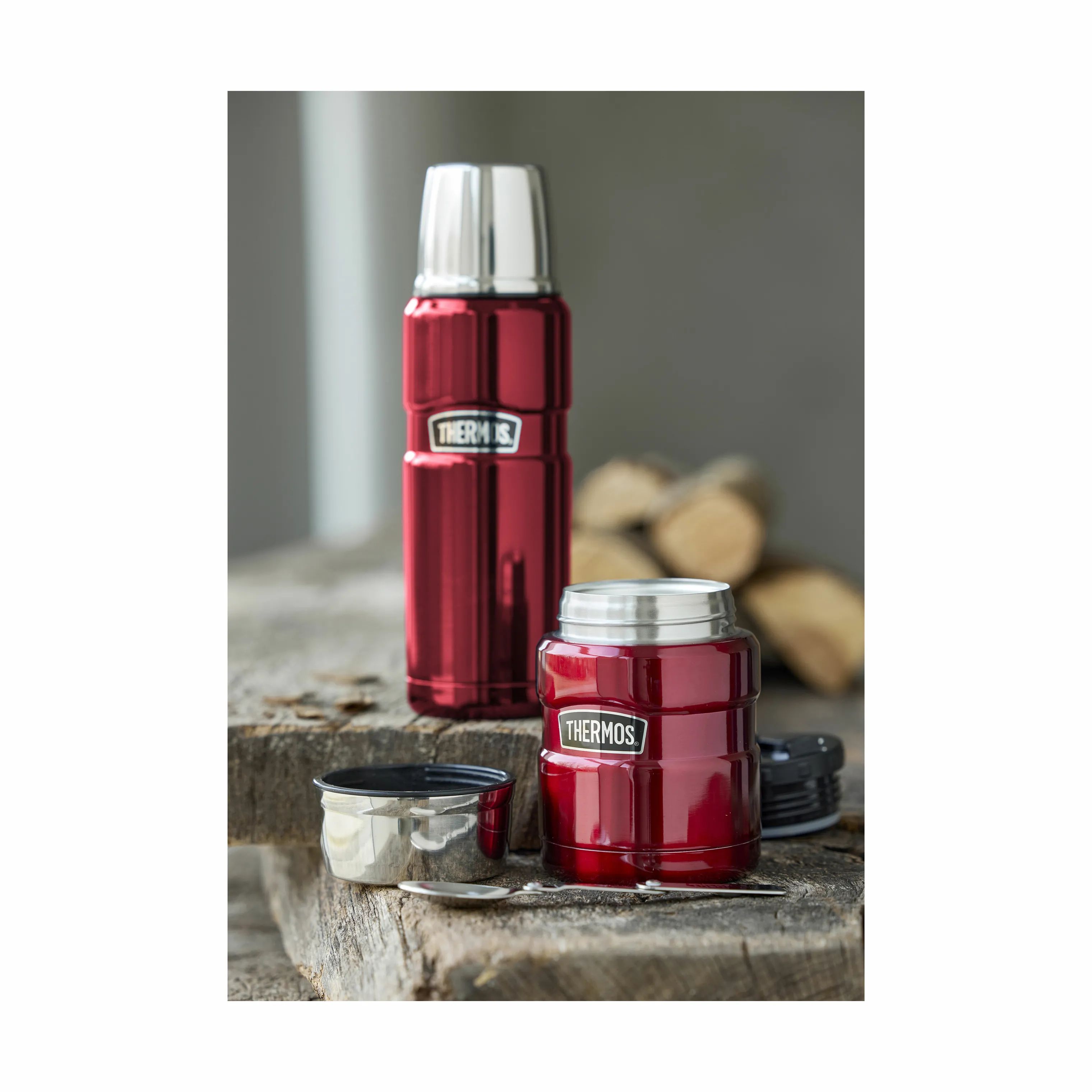 Thermos Termoflasker King Termoflaske i Mørk rød, 470 ml, 2