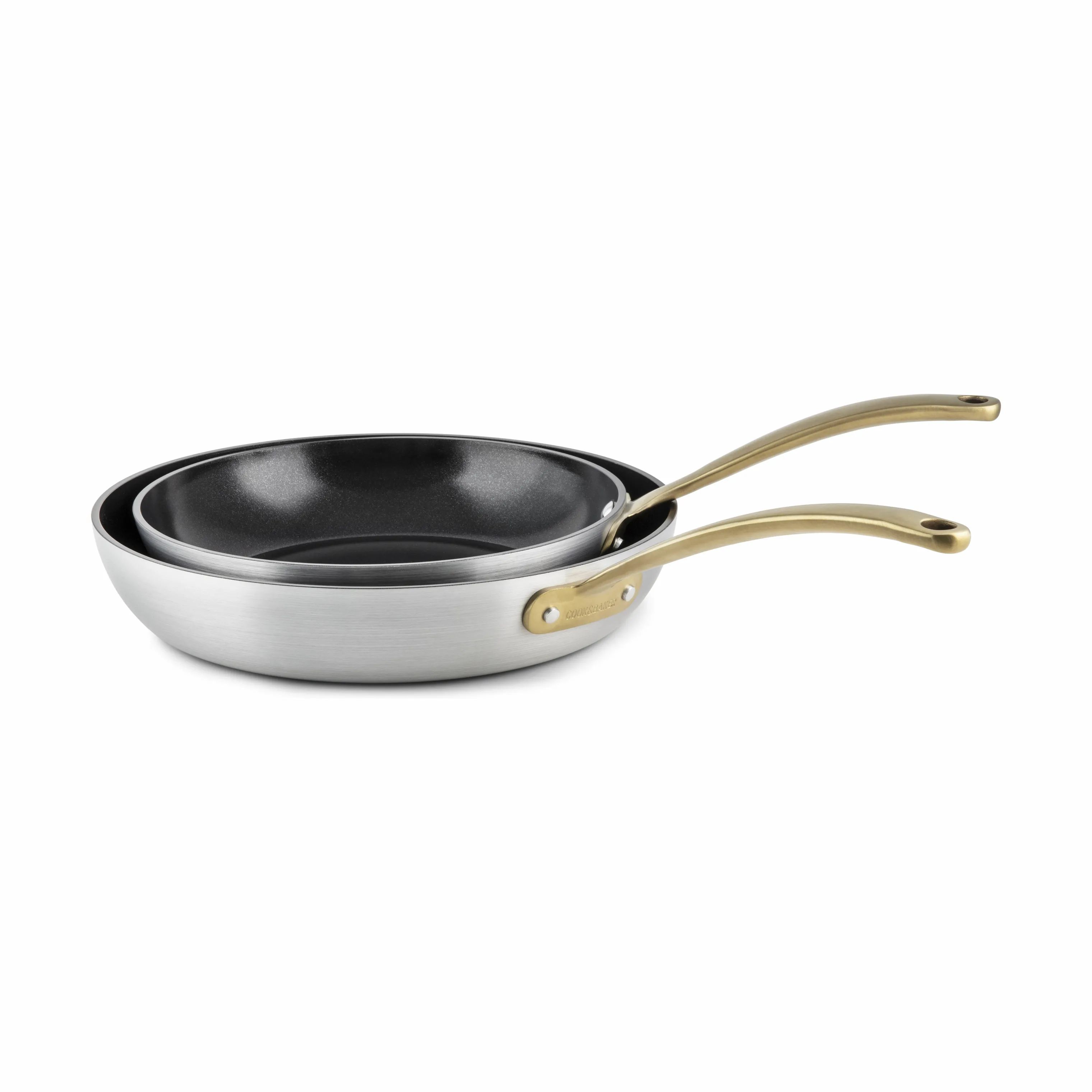 Cook & Baker Stegepander Premium Stegepandesæt - 2 dele i Sølvfarvet/guldfarvet, 4