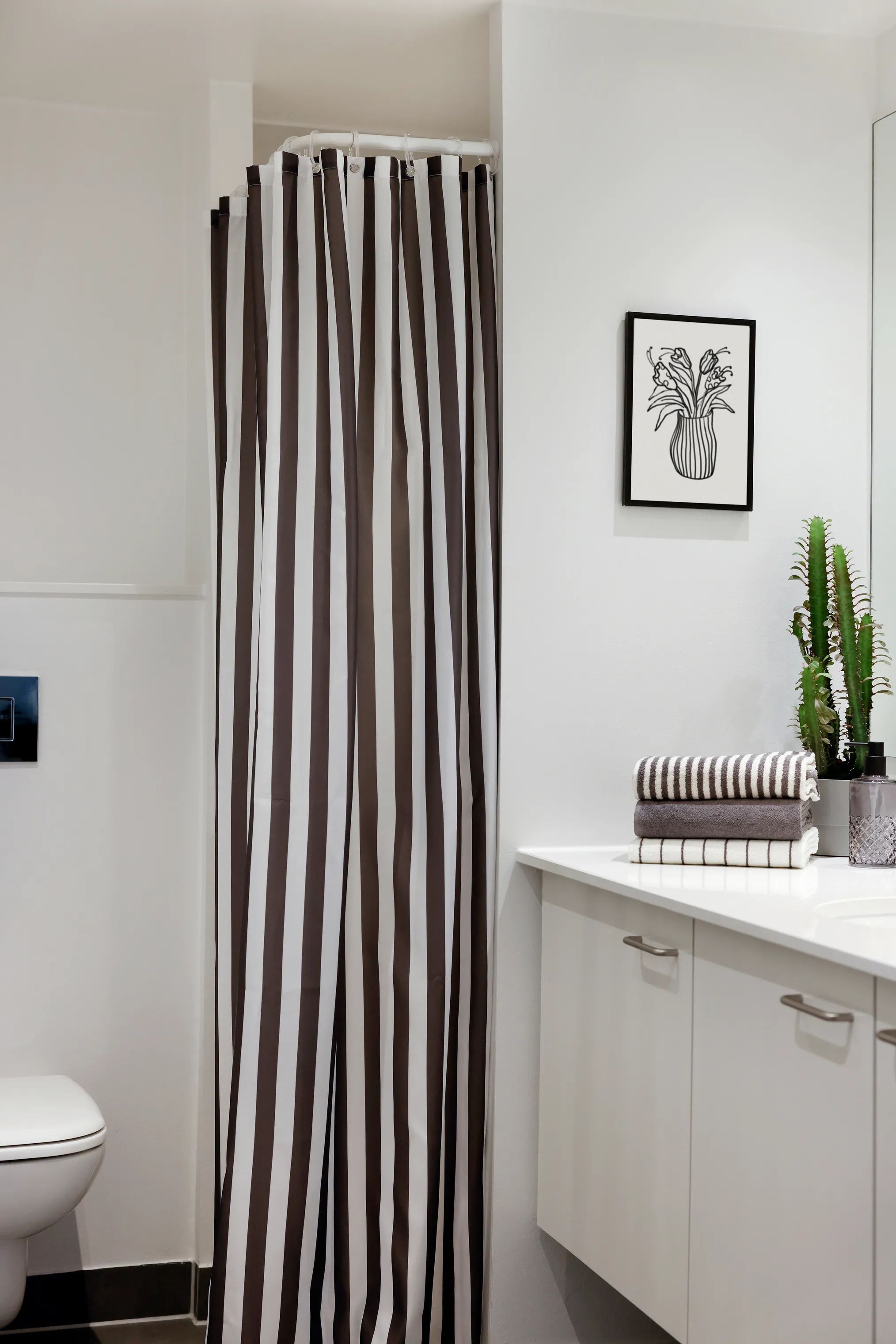 CASA Living Badeforhæng Badeforhæng i Gråstribet, 2