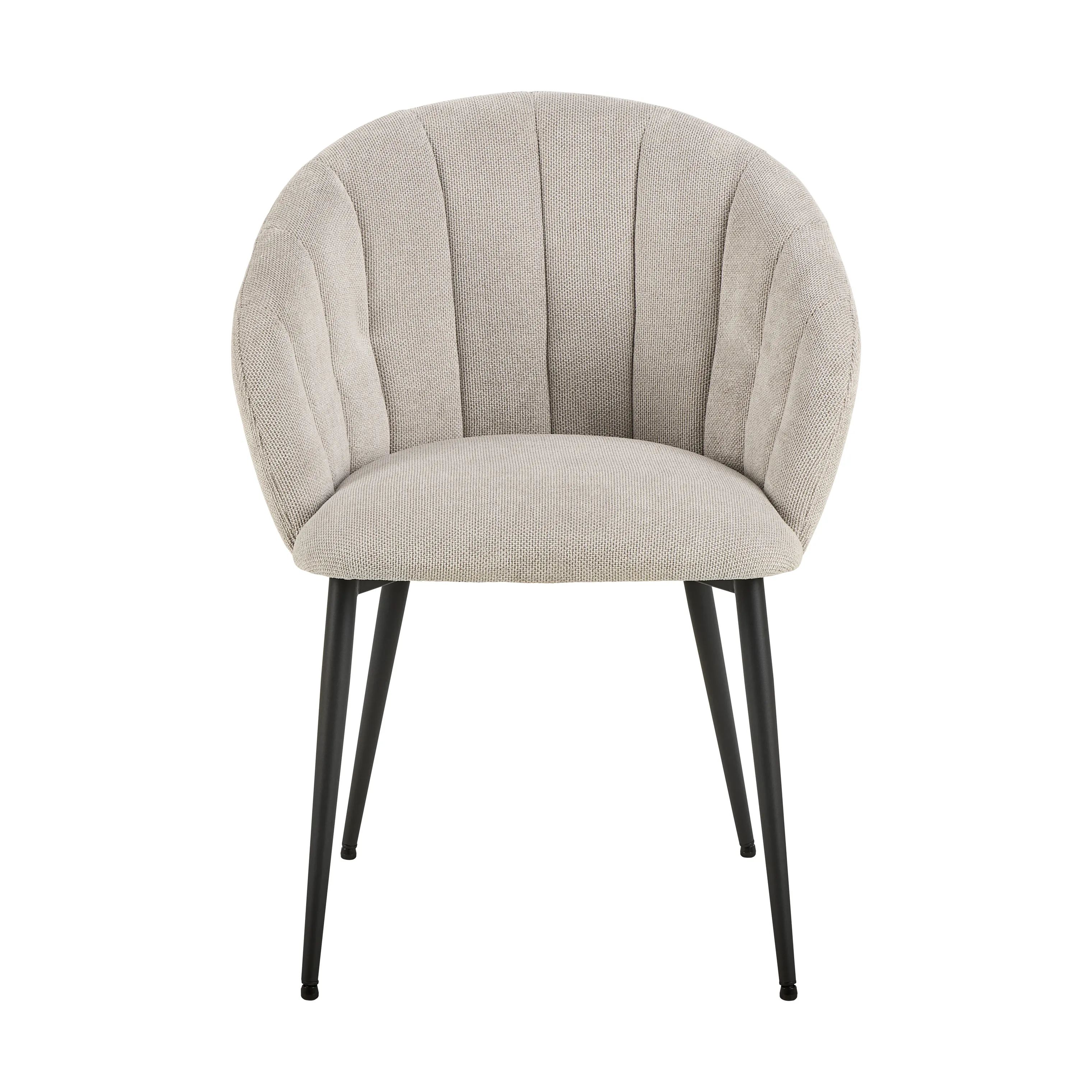 CASA Living Spisebordsstole Daniella Spisebordsstol i Beige/mat sort, 1