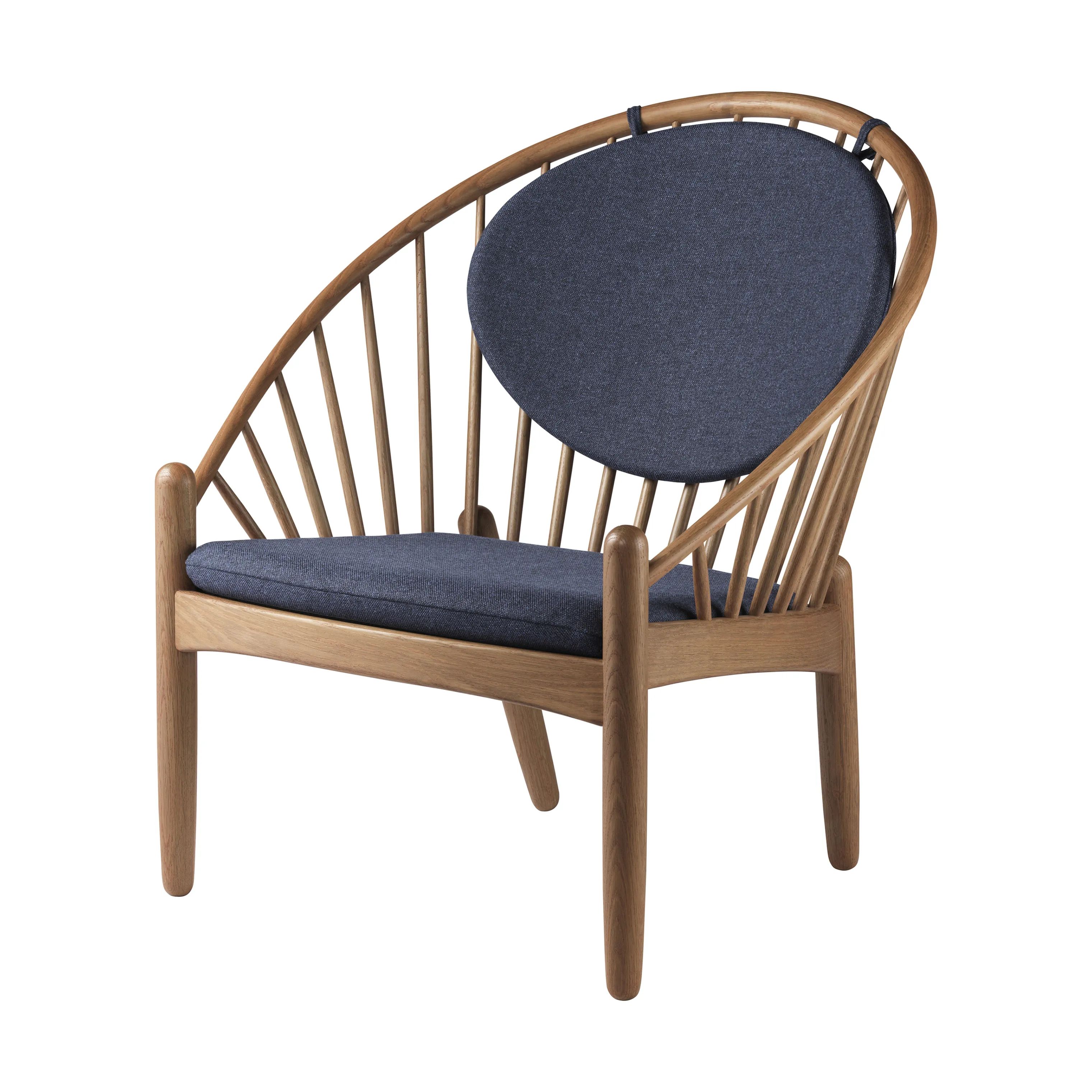 FDB Møbler Lænestole J166 Jørna Lænestol i Dark blue/røget, 3