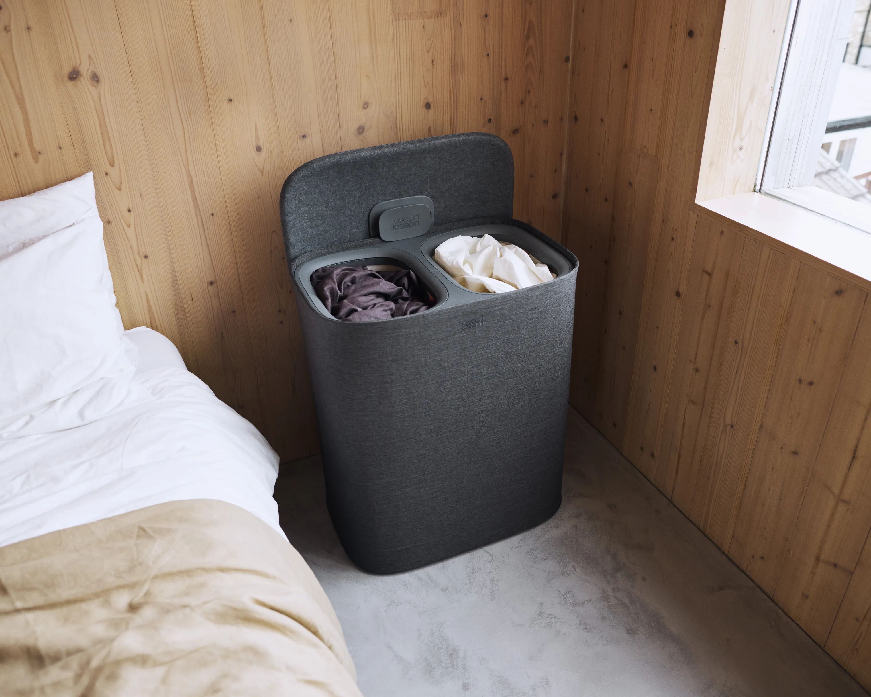 Joseph Joseph Vasketøjskurve Tota Vaskekurv i Forest Grey, 90 L, 3