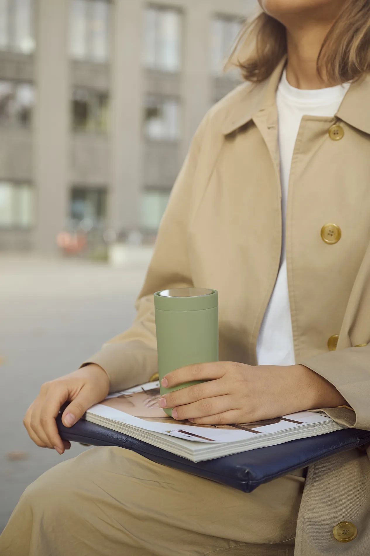 Stelton Termoflasker Drink-It To-Go Click Termokop i soft green, 40 cl, 2