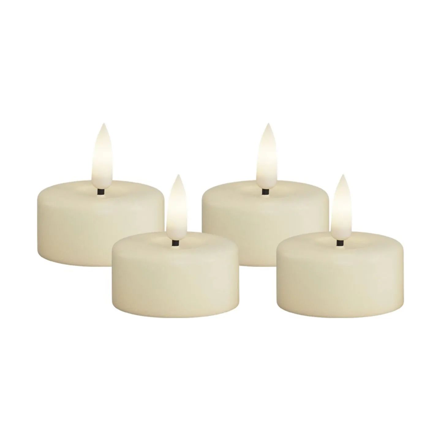 Deluxe Homeart LED-lys Fyrfadslys - 4 stk i Creme, 1