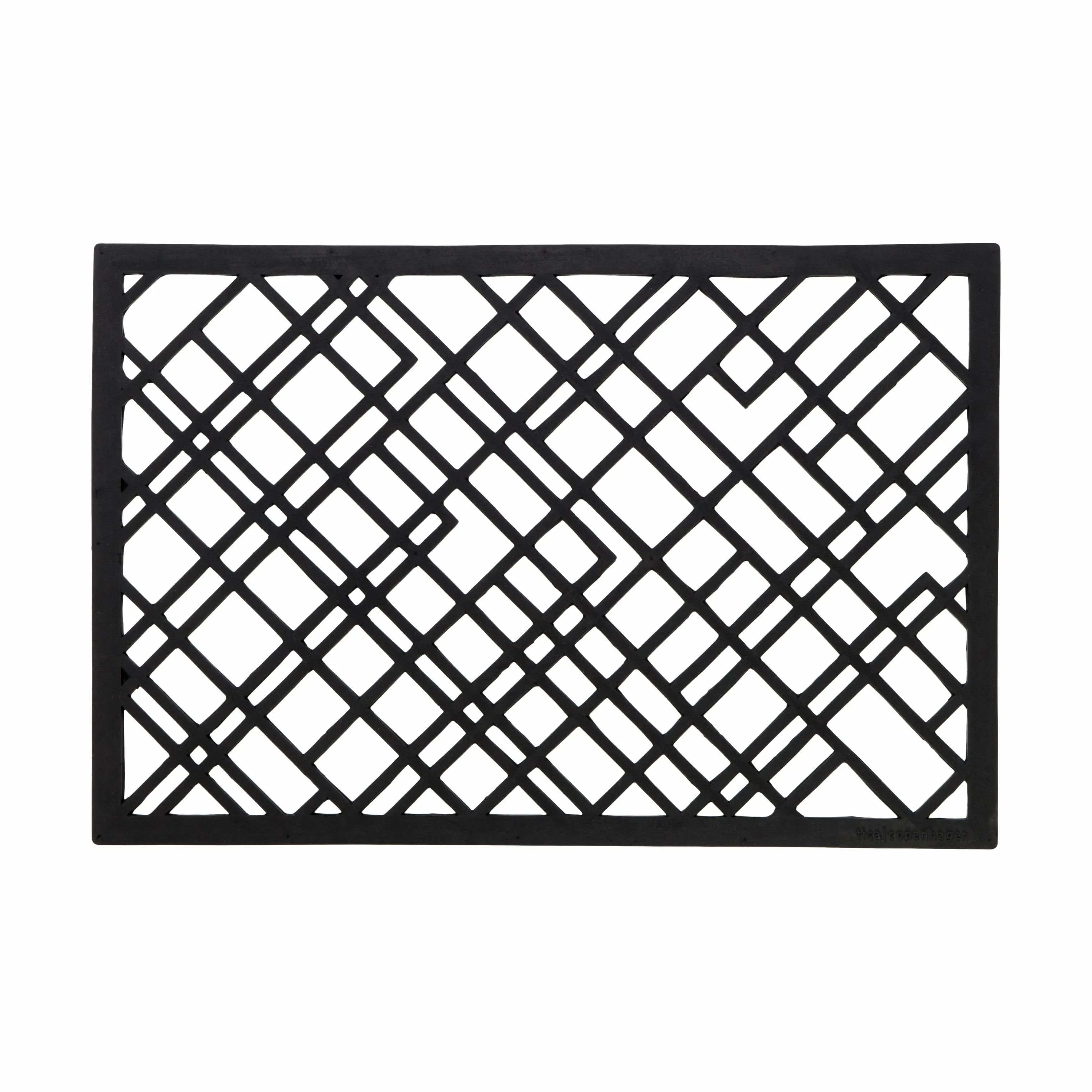 Tica Copenhagen Dørmåtter Lines Dørmåtte i Sort, B60 x L90 cm, 1