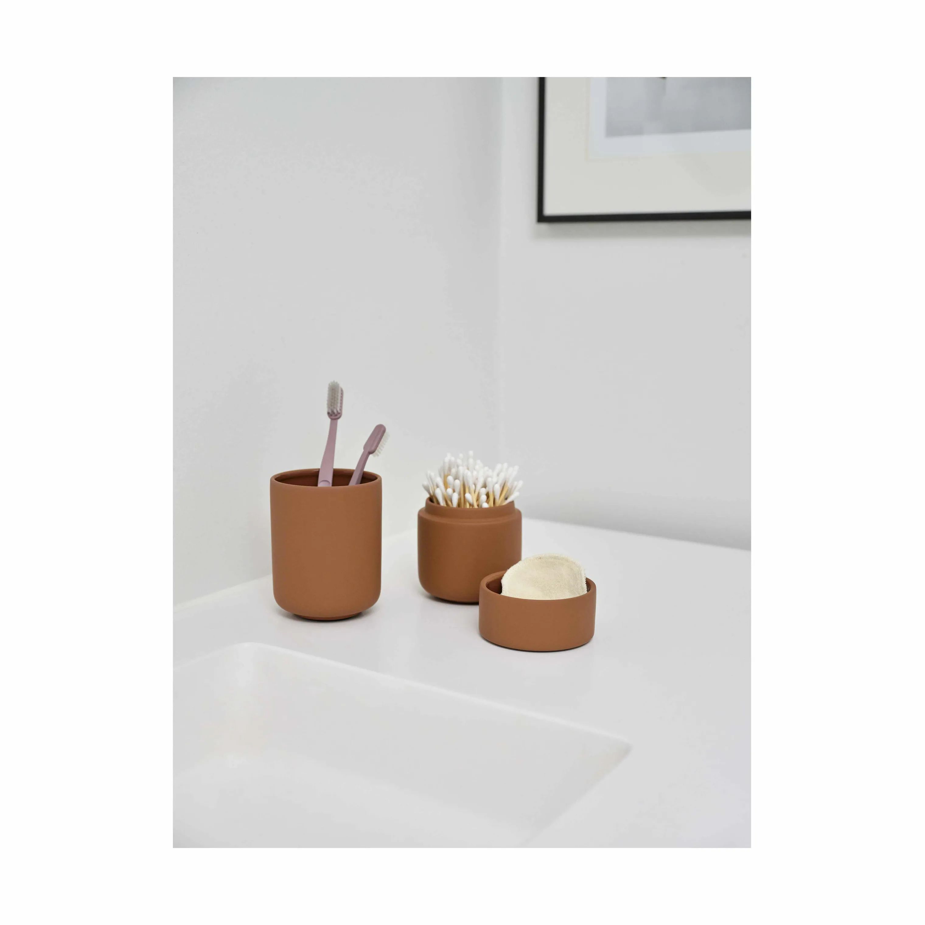 Zone Tandbørsteholdere Ume Tandbørstekrus i Terracotta, 3