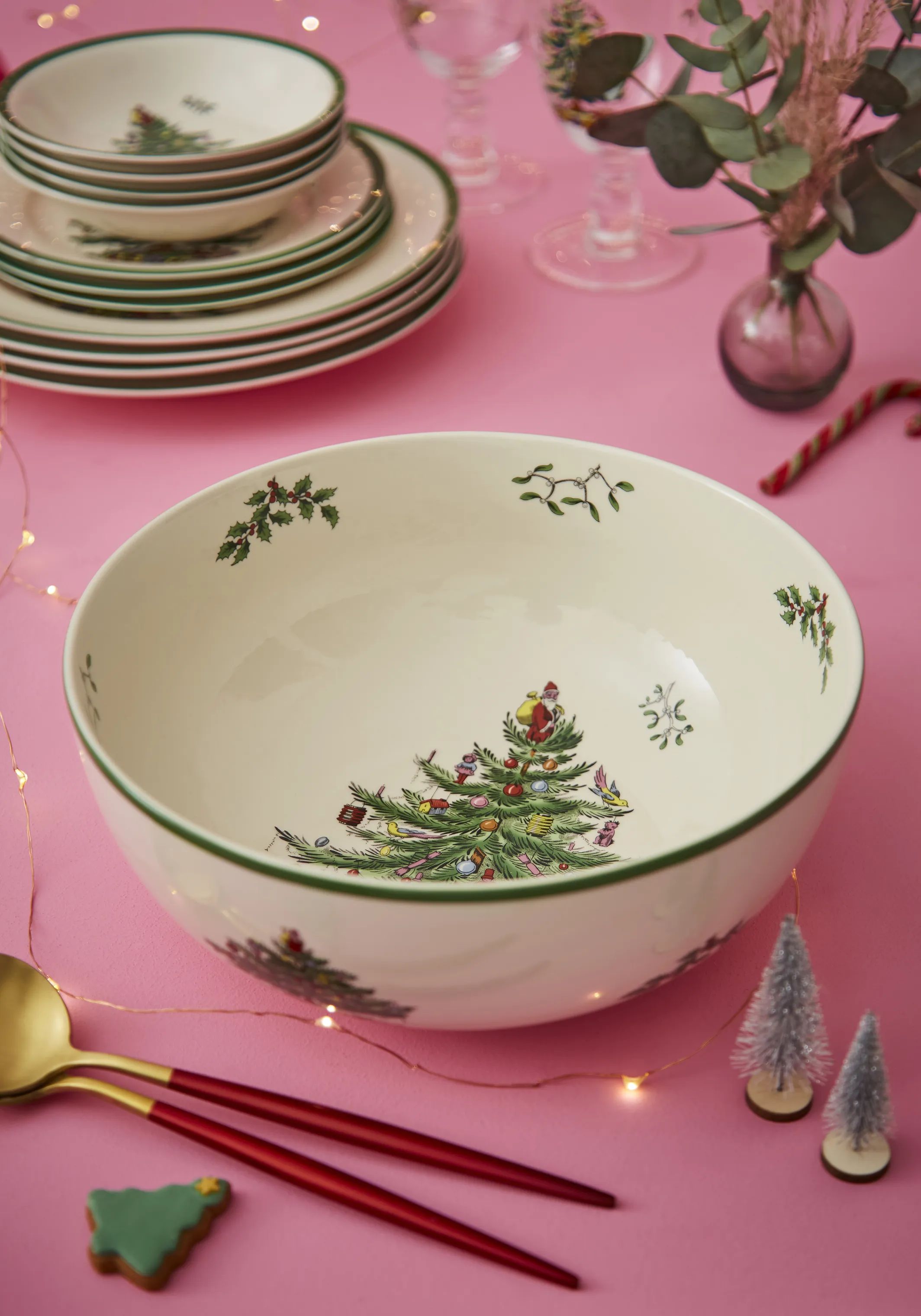 Spode Serveringsskåle Christmas Tree Serveringsskål i Hvid/grøn/rød, 3
