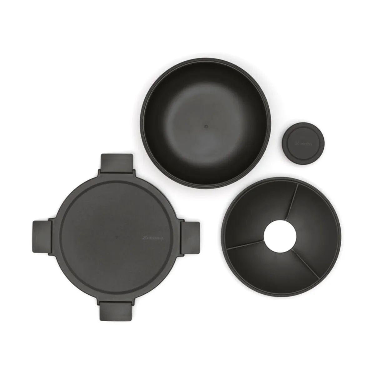 Brabantia Madkasser Make & Take Salatskål i Dark grey , 1.3 L, 4