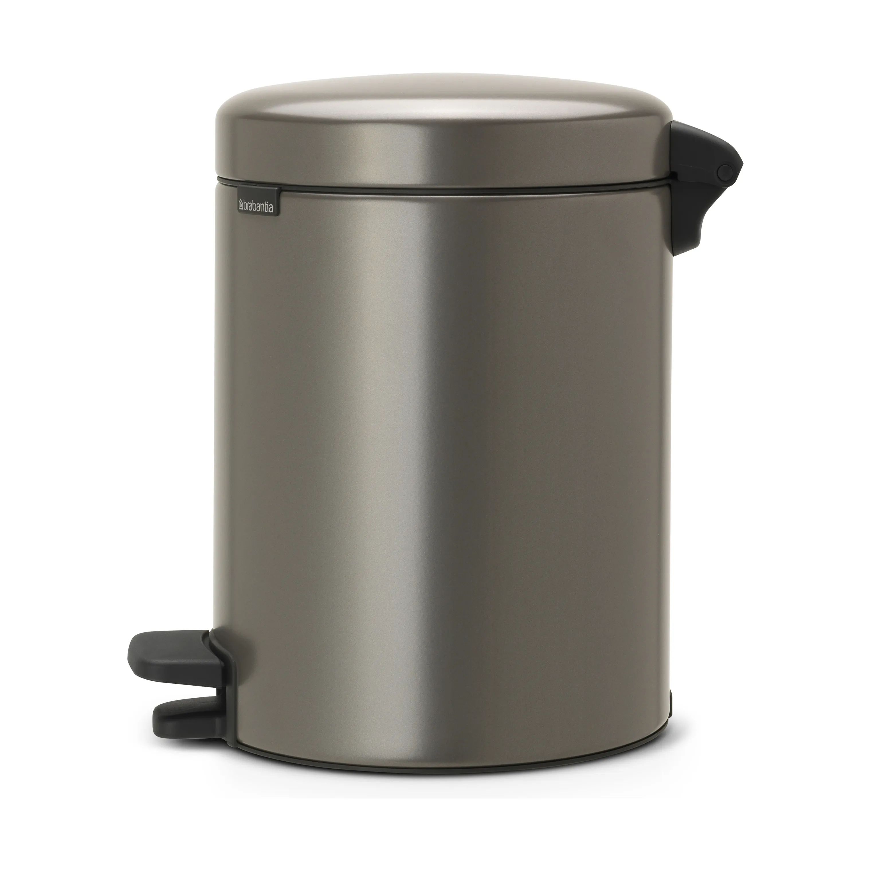 Brabantia Toiletspande NewIcon Pedalspand i Platinum, 5 L, 3