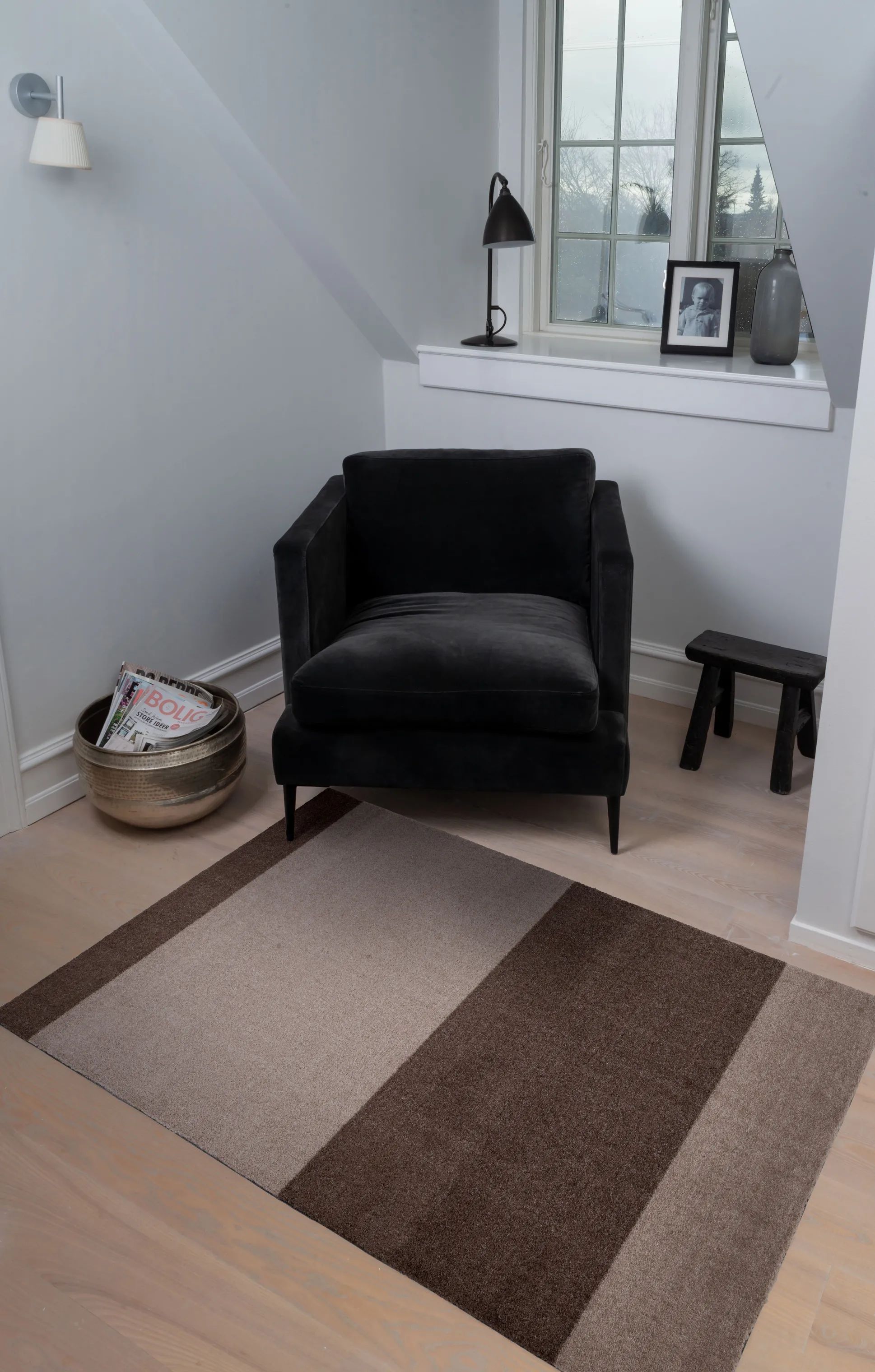 Tica Copenhagen Gulvtæpper Stripes Horisontal Gulvtæppe i Sand/brun, B90 x L130 cm, 2