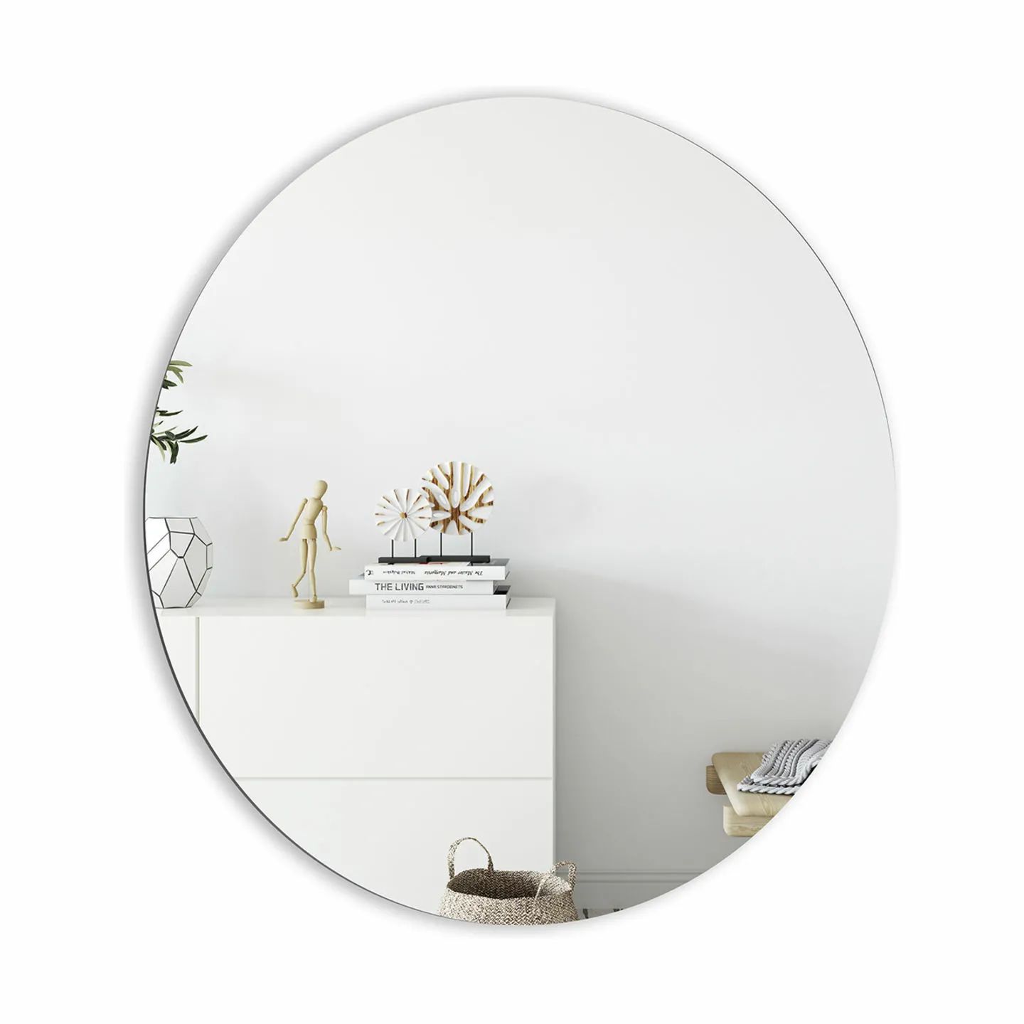 Incado Spejle Rundt Spejl i klar, 90 cm, 1