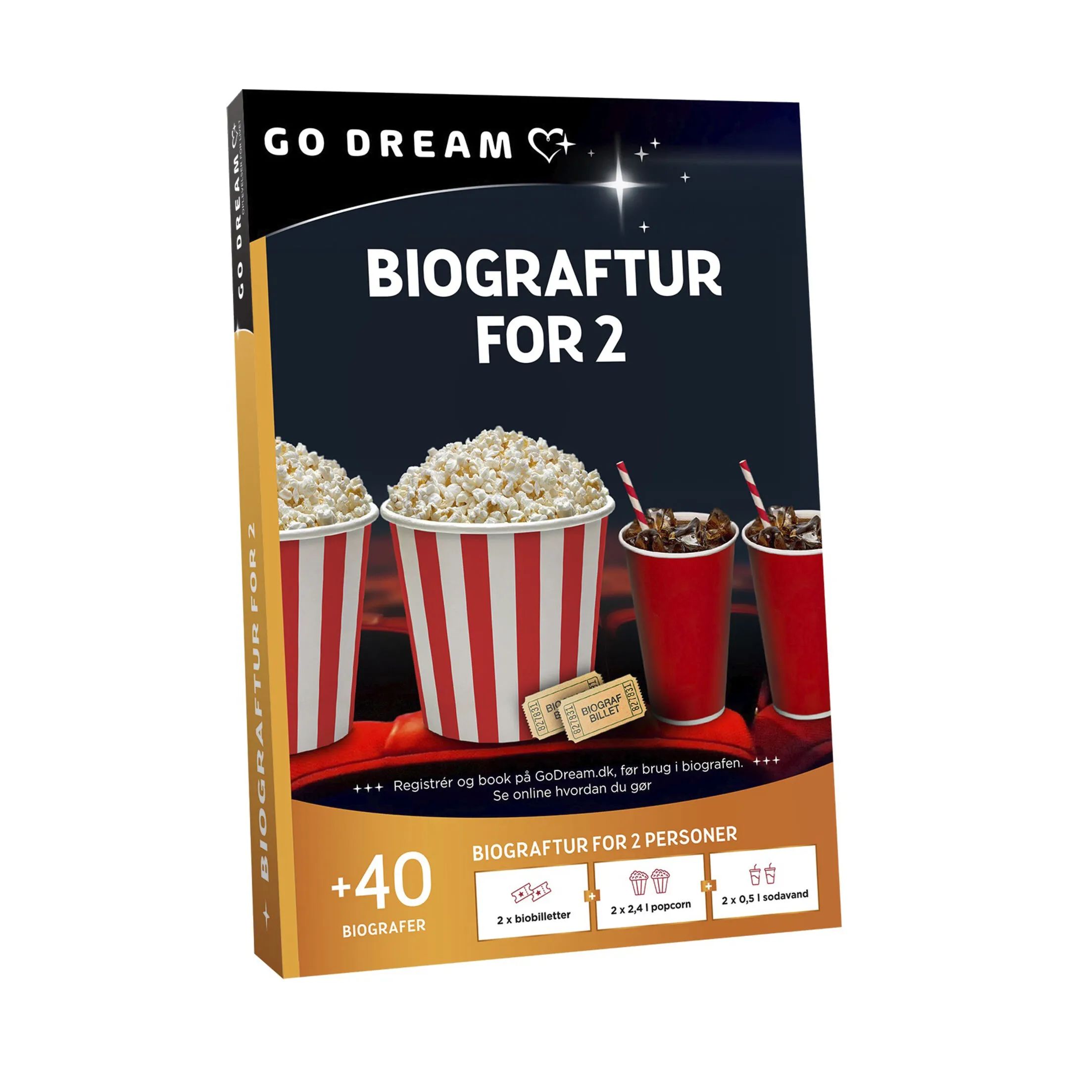 GO DREAM Oplevelsesgavekort Gavekort - Biograftur i Biograftur til 2 personer, 2