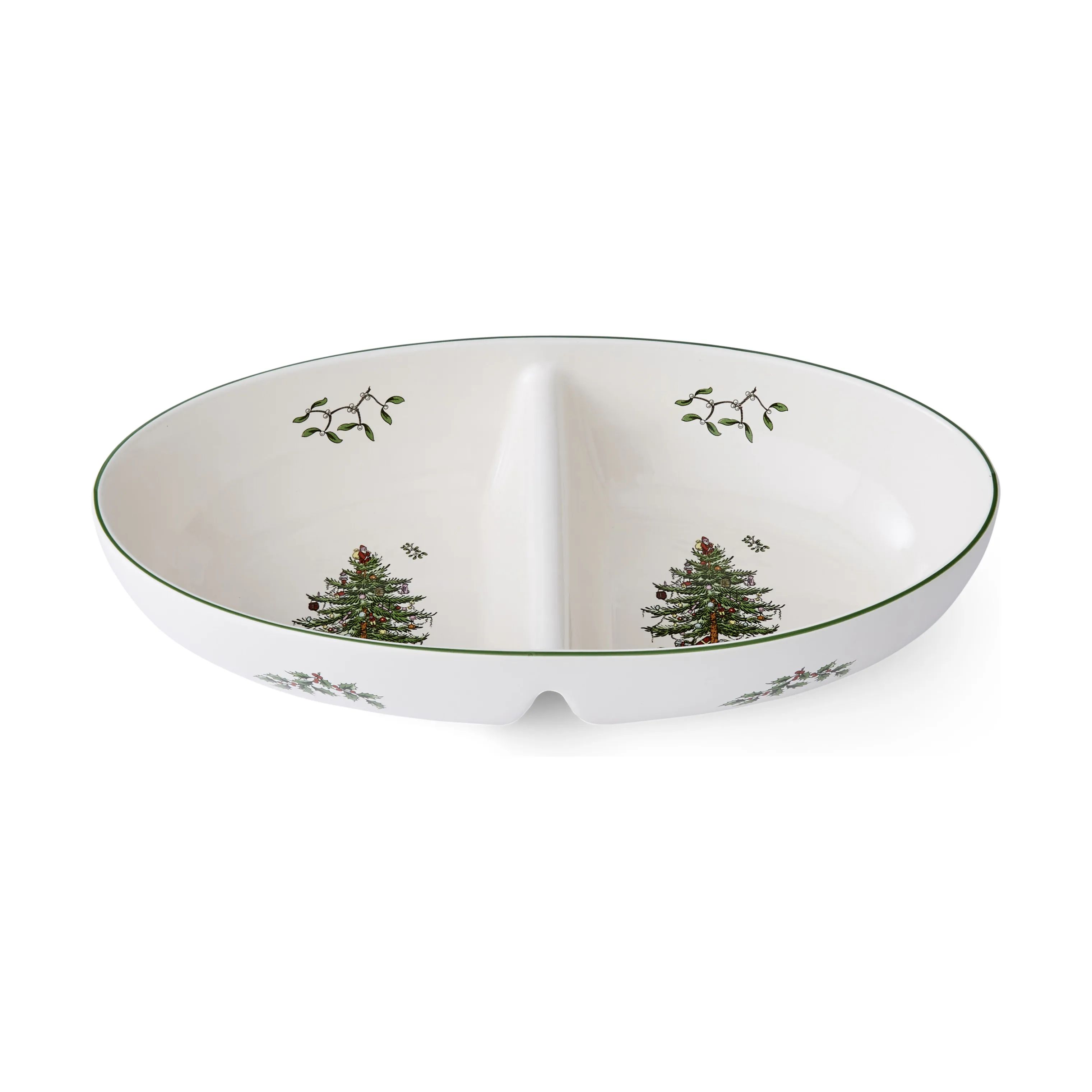 Spode Serveringsfade Christmas Tree Serveringsfad i Hvid/grøn/rød, 3