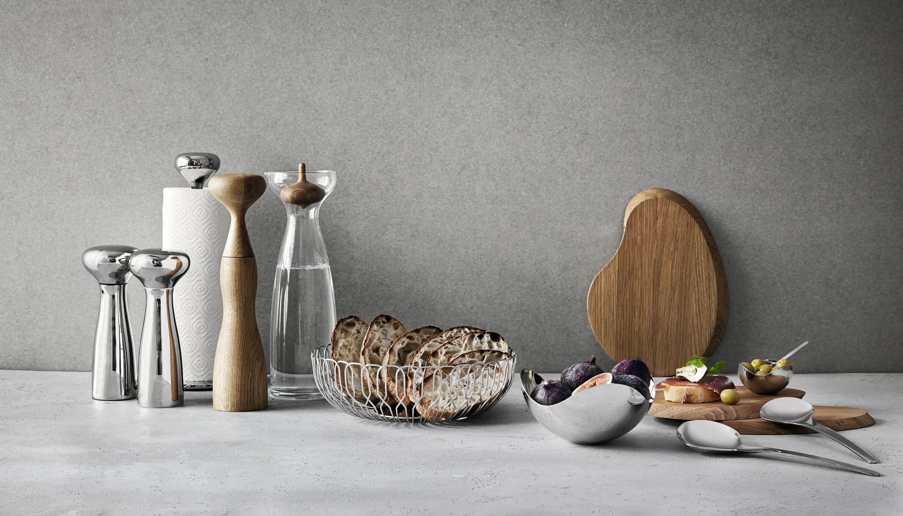 Georg Jensen Brødkurve Alfredo Brødkurv i Sølvfarvet, 26 cm, 2