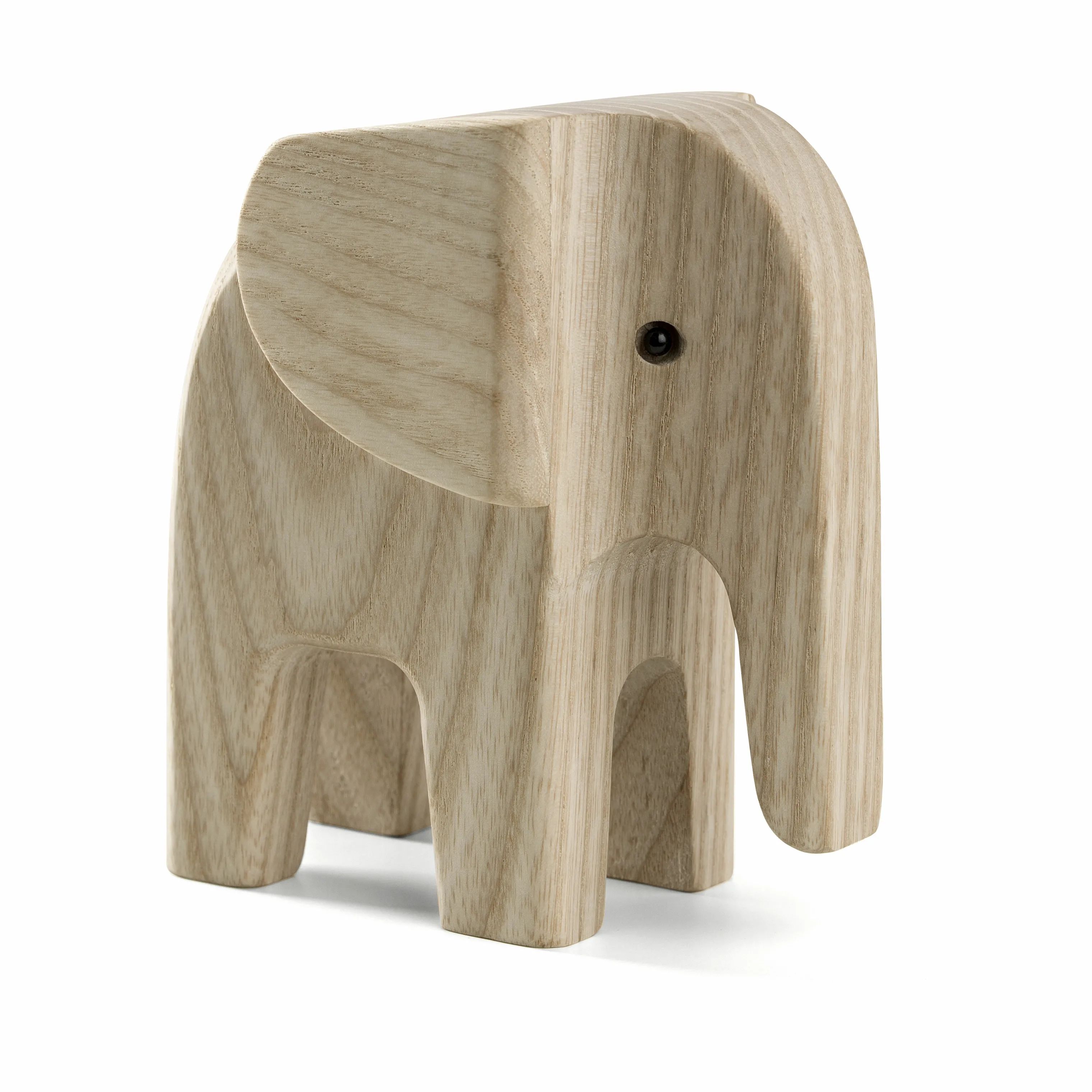 Novoform Dyrefigurer Figur - Elefant i Ubehandlet ask, 11 cm, 1