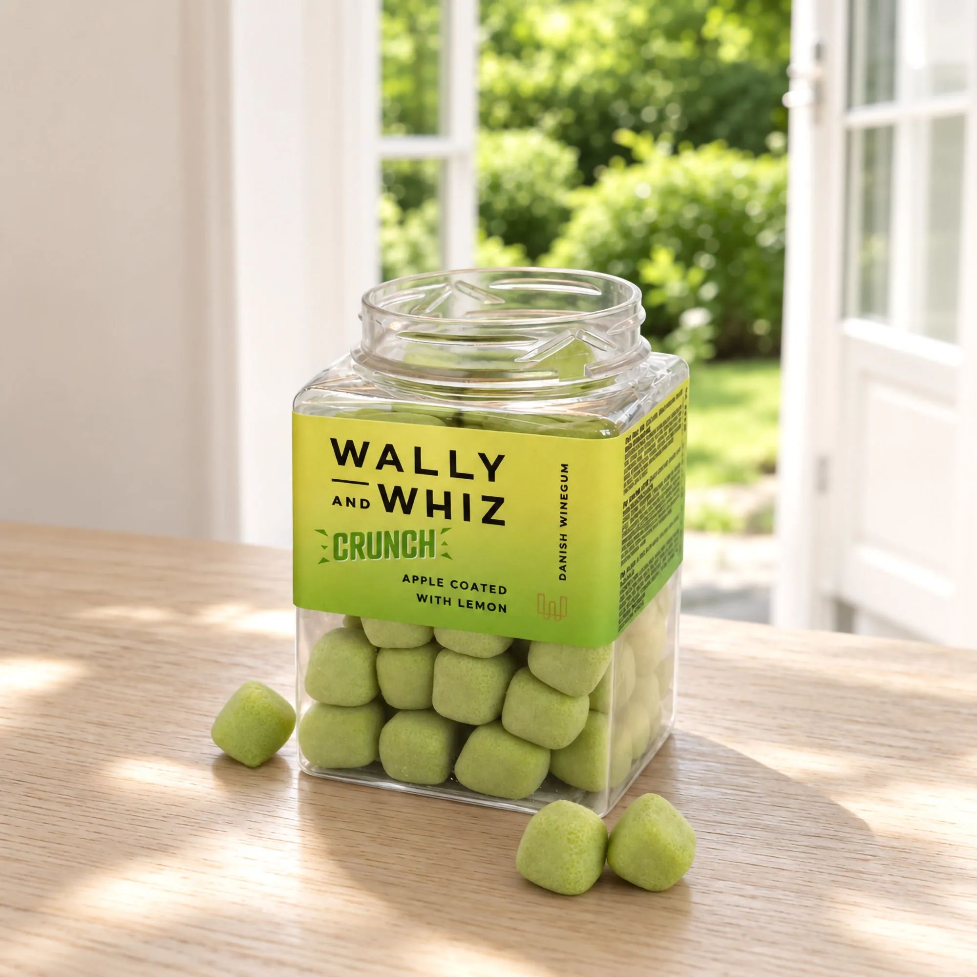 Wally and Whiz Søde sager Crunch Vingummi - Æble med citron i Grøn, 3