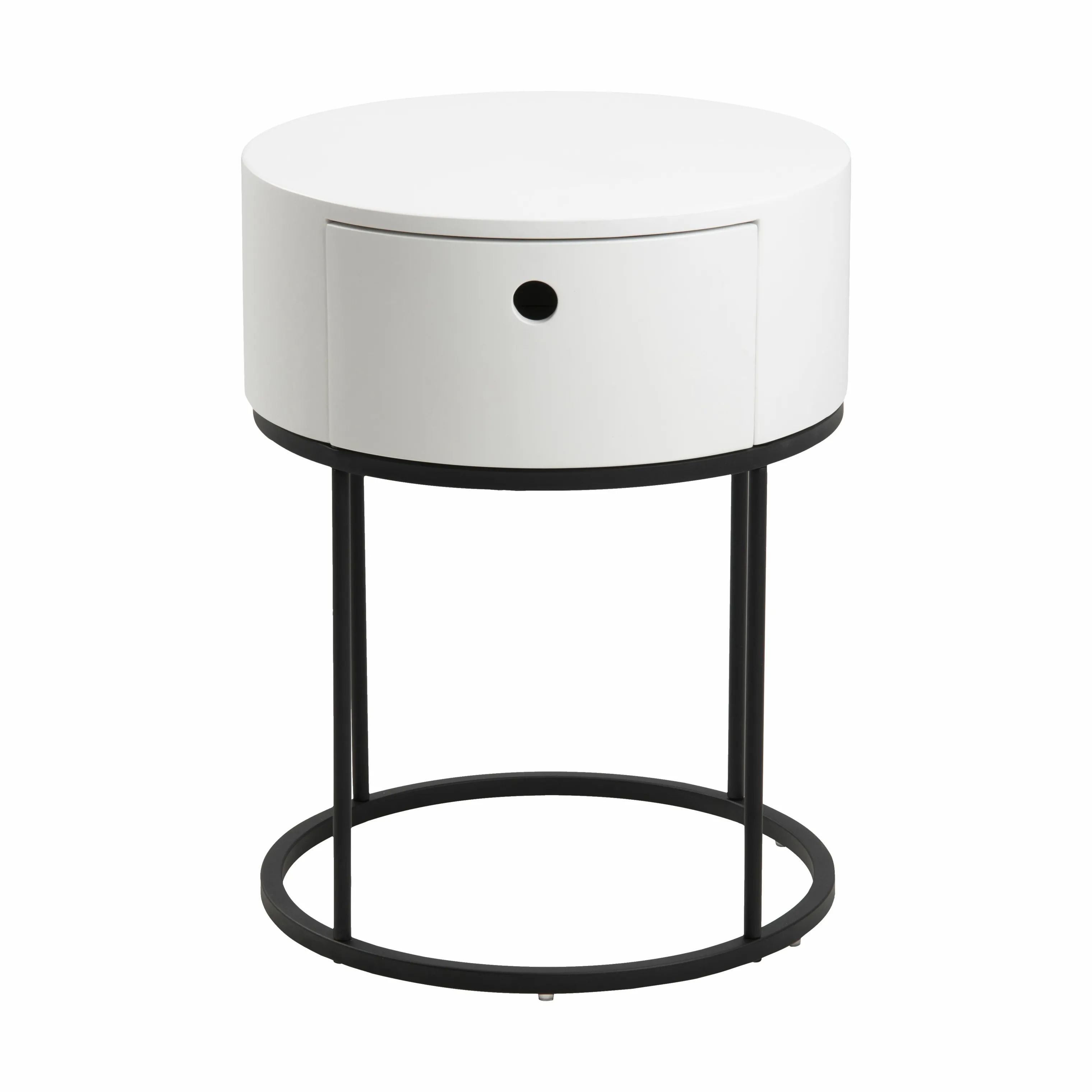 CASA Living Sengeborde Polo Natbord i Hvid/sort, 1