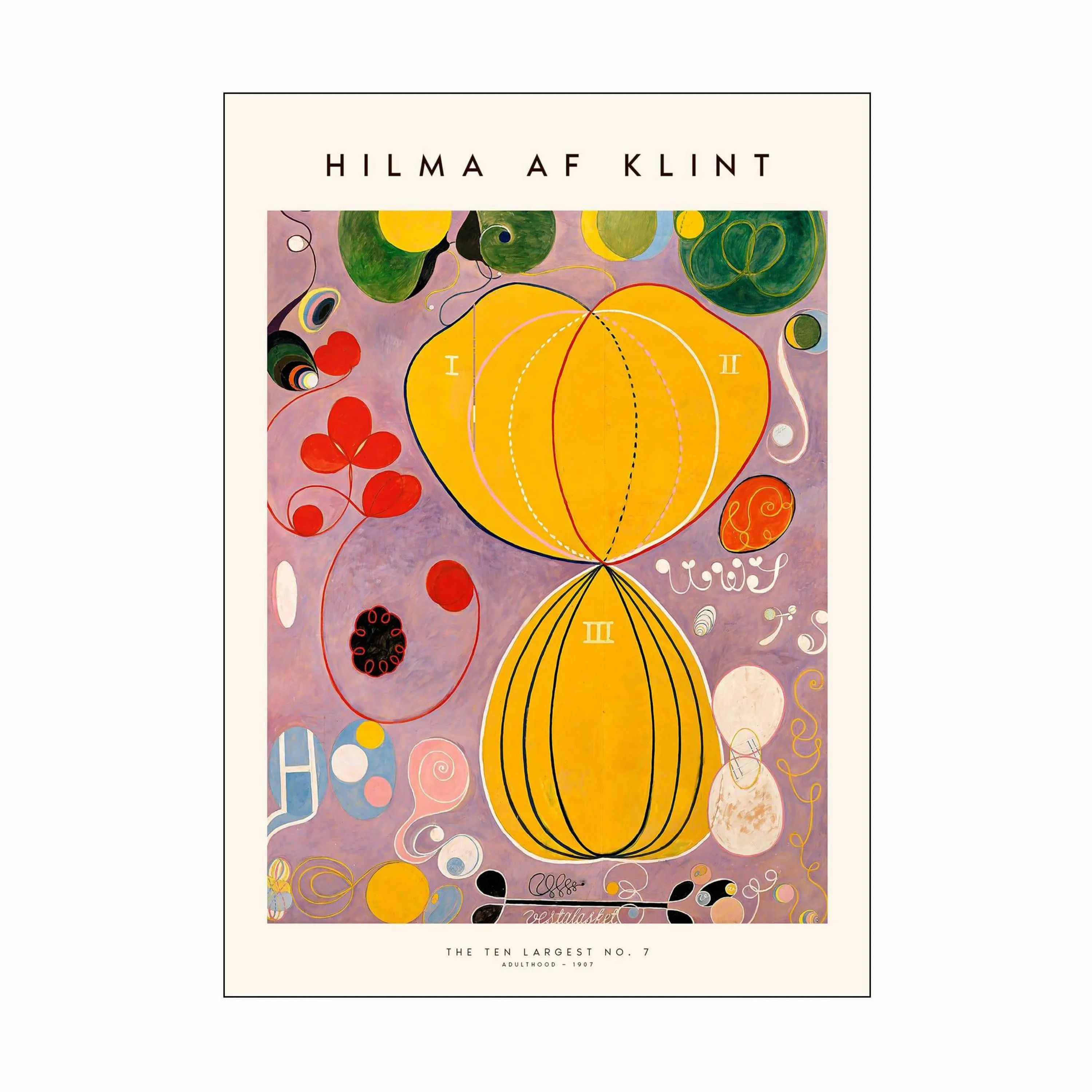 Poster&Frame Plakater Hilma af Klint Plakat - The ten largest no. 07 i Multifarvet, B70 x L100 cm, 1