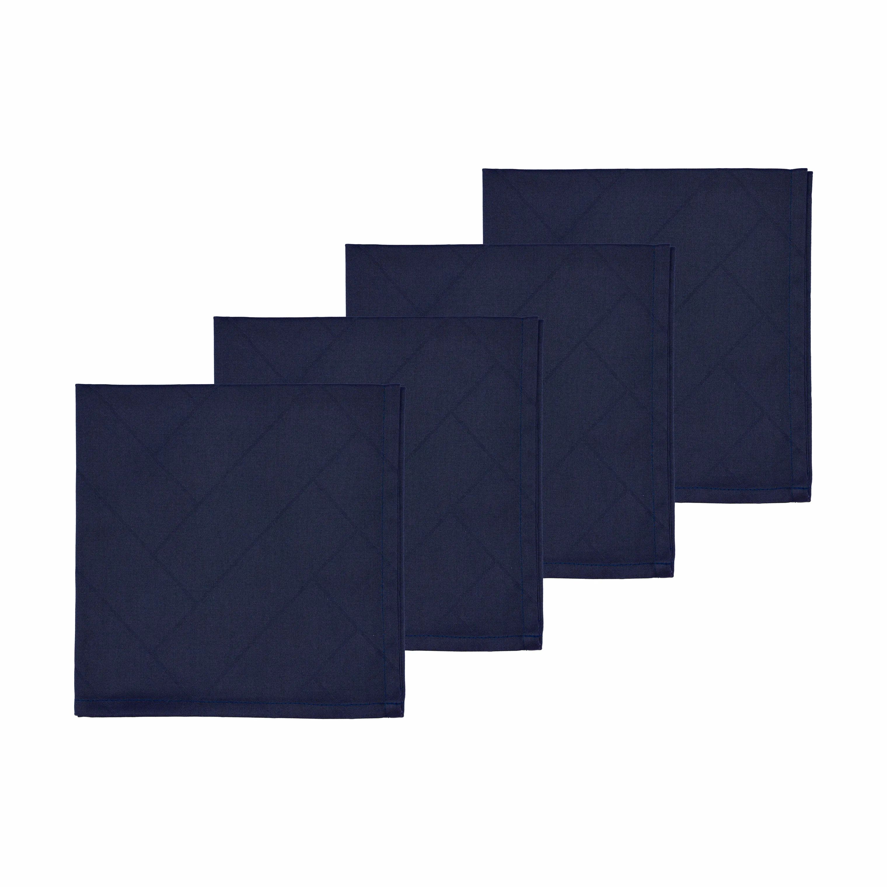 Södahl Juleservietter Tiles Damask Mundserviet - 4 stk. i Indigo, 1