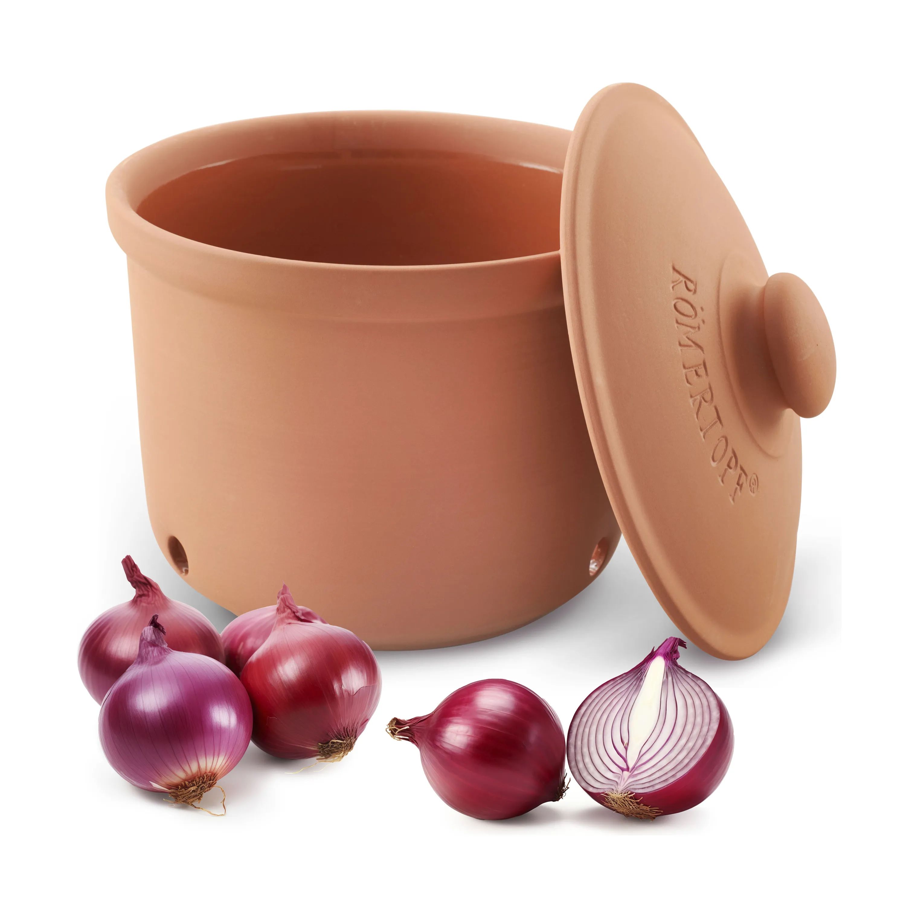 Römertopf Krukker med låg Opbevaringskrukke - Maxi i Terracotta, 2.8 L, 2