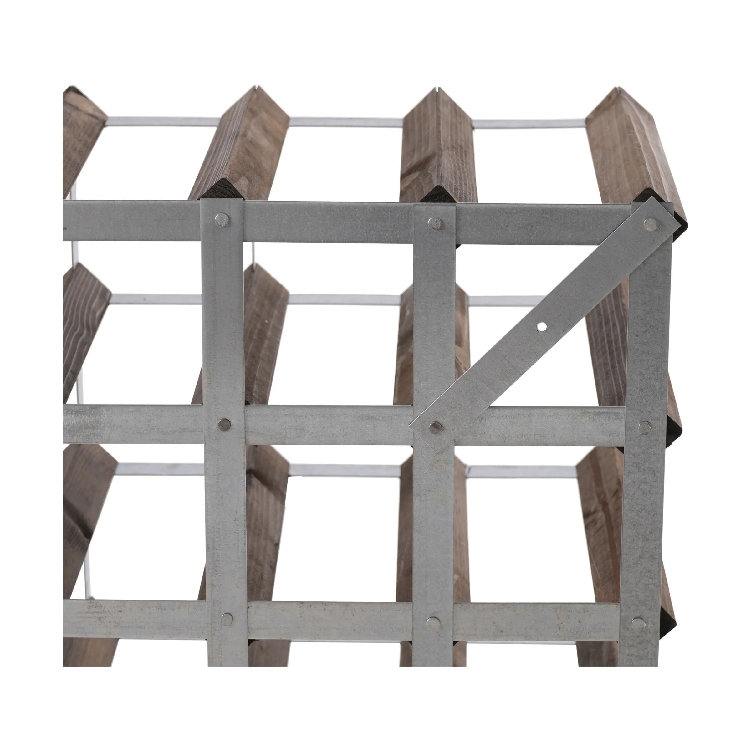 Traditional Wine Racks Vinreoler Vinreol i Mørk Egetræ, 4