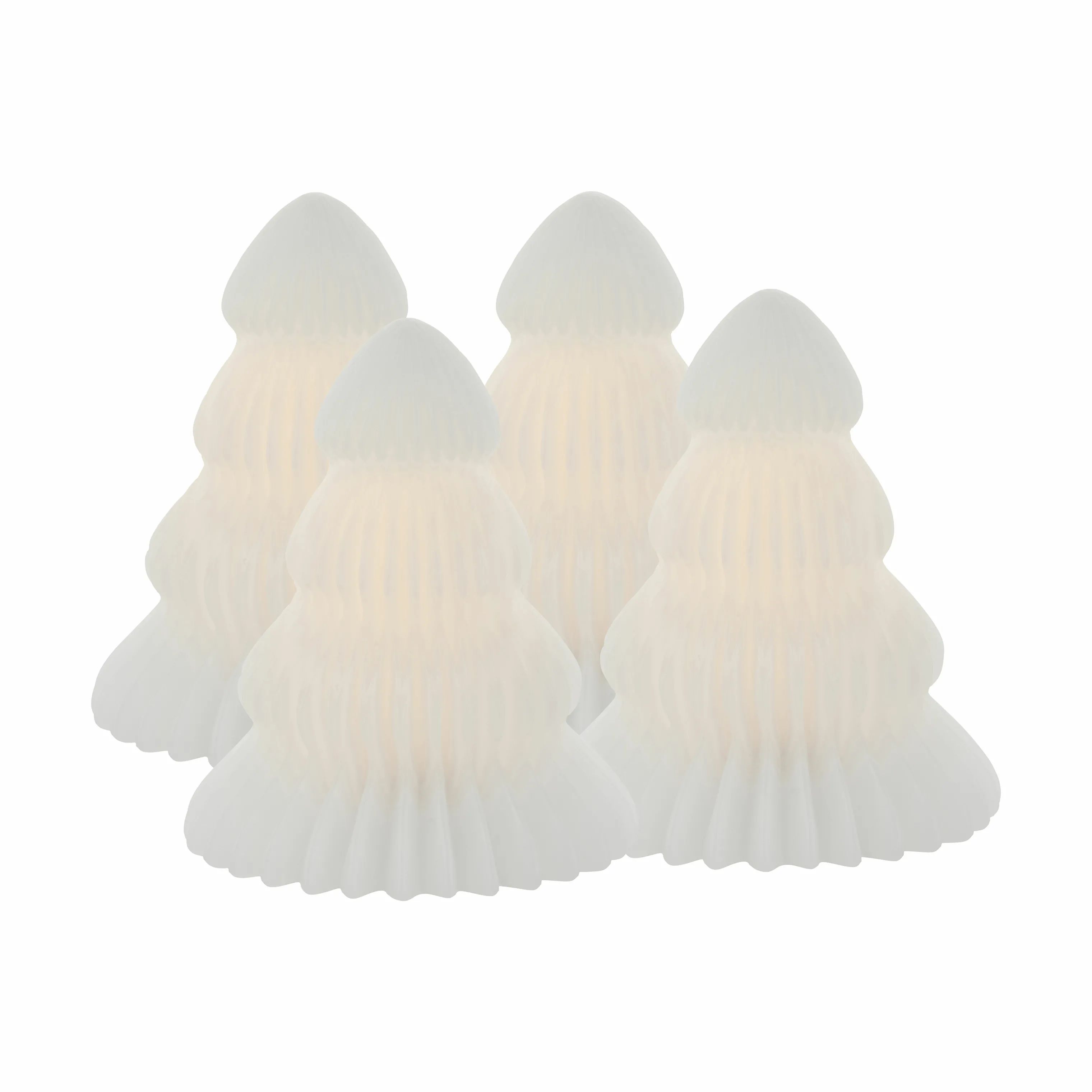 Sirius LED-lys Claire Lysdekoration Mini Juletræ - 4 stk. i Hvid, 7 cm, 1