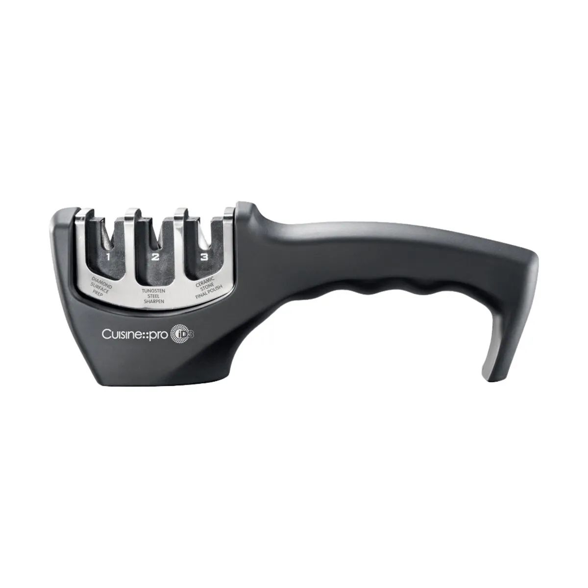 THE CUSTOM CHEF™ Knivslibere Cuisine::pro®
iD3® Cuisine::pro iD3® 3-trins Knivsliber i Sølv/sort, 1