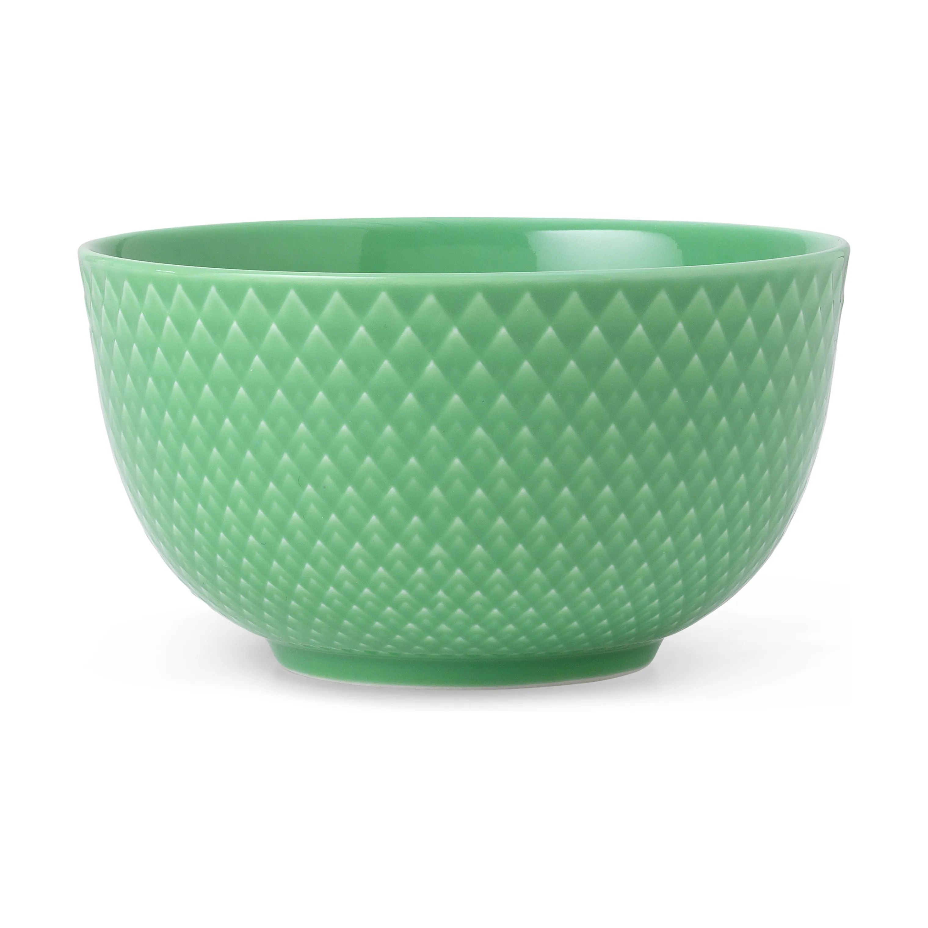 Lyngby Porcelæn Serveringsskåle Rhombe Color Skål i Grøn, 11 cm, 1