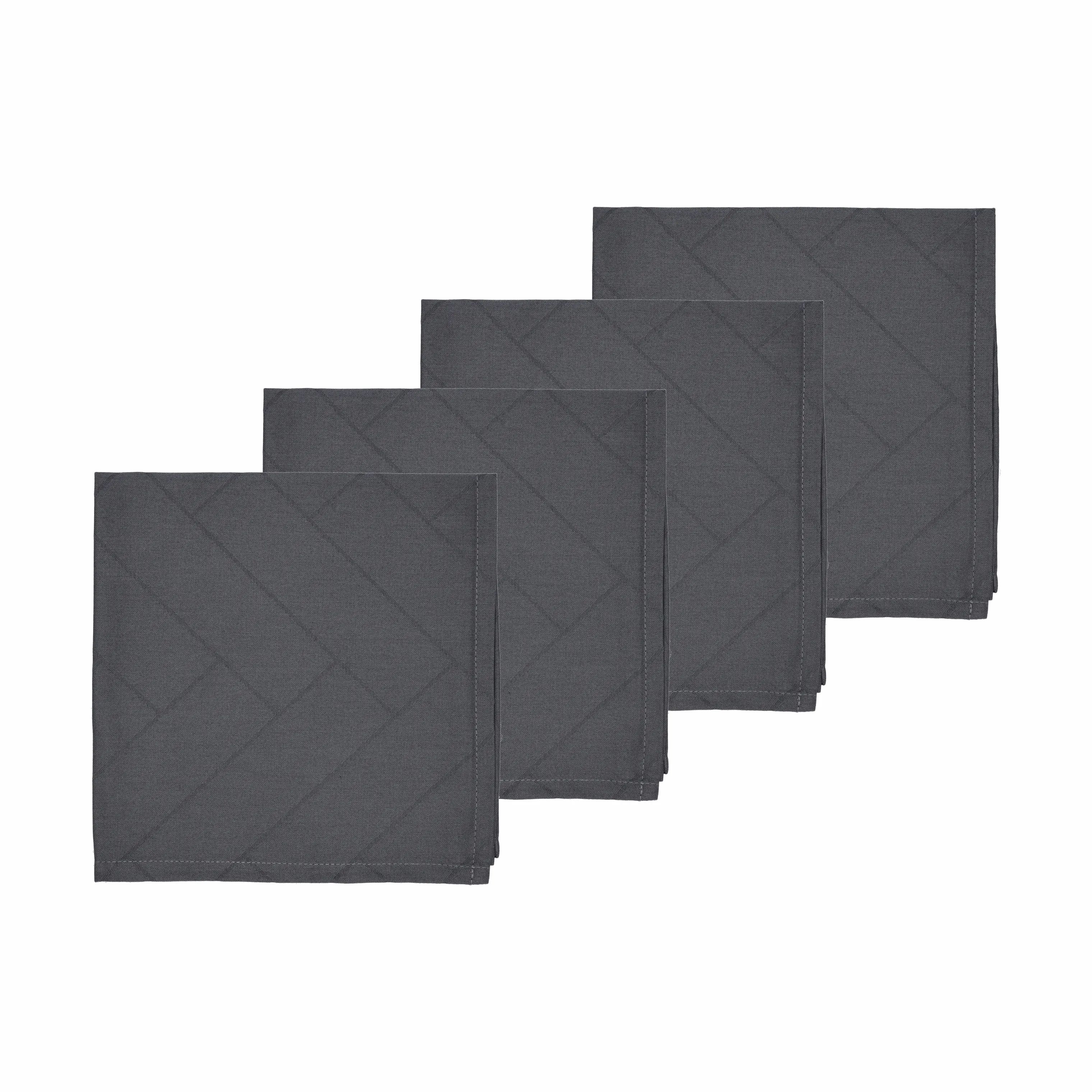 Södahl Juleservietter Tiles Damask Mundserviet - 4 stk. i Ash, 1