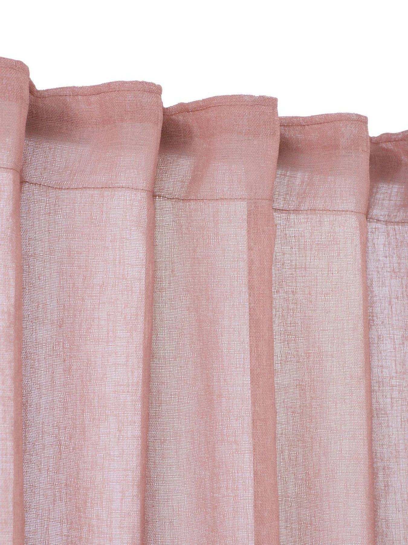 Svanefors Gardiner og gardinstænger Diana Gardin - 2 stk. i Rosa, H350 x B140 cm, 2