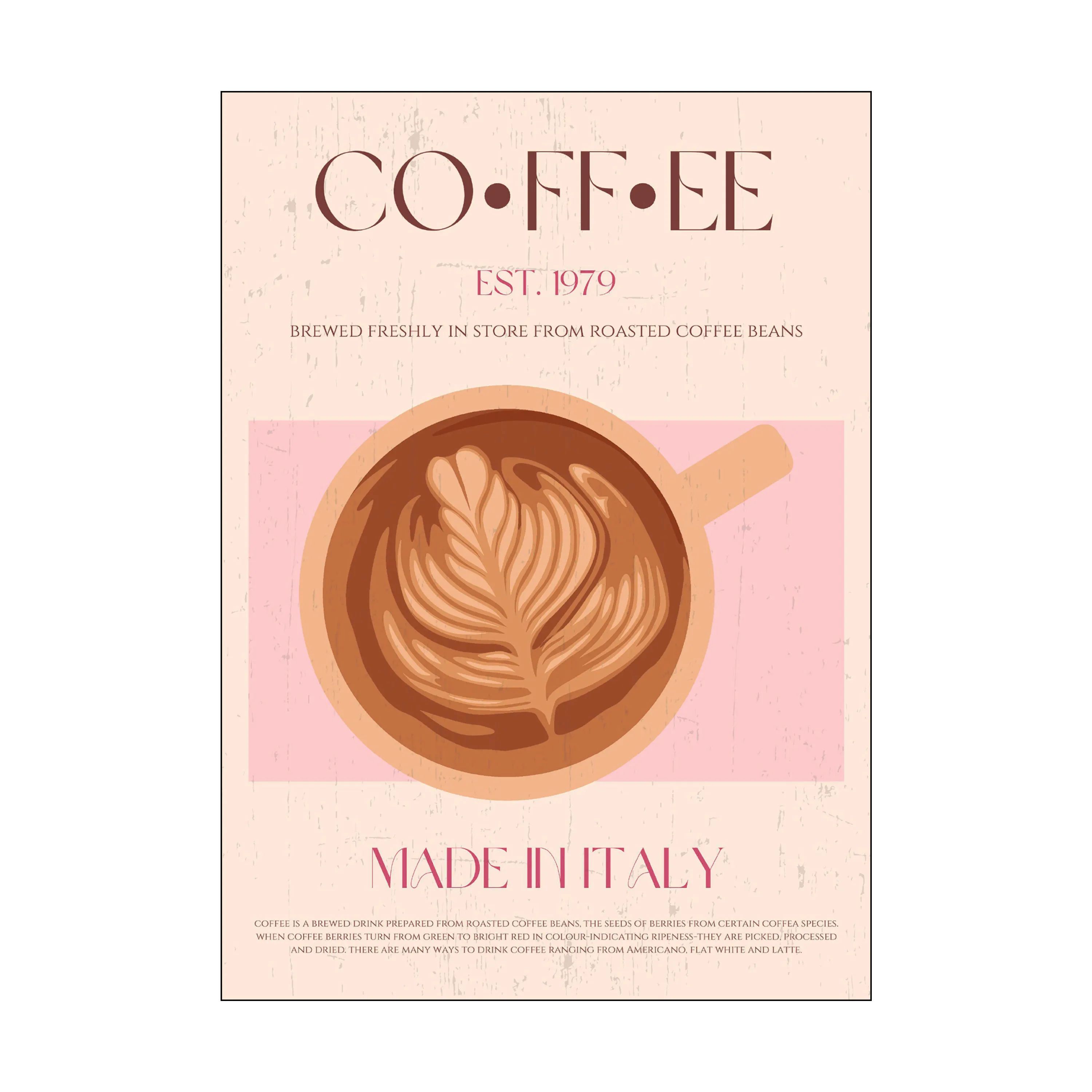Poster&Frame Plakater Plakat - Coffee i Multifarvet, B30 x L40 cm, 1